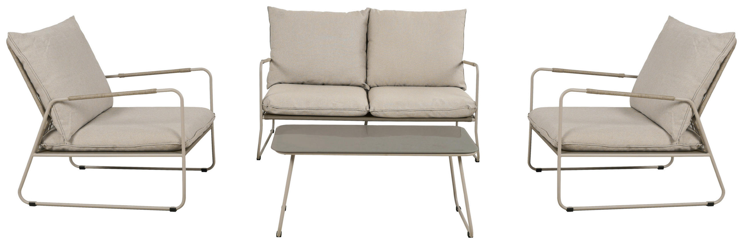 POCOline Gartensitzgruppe Faro beige Stahl