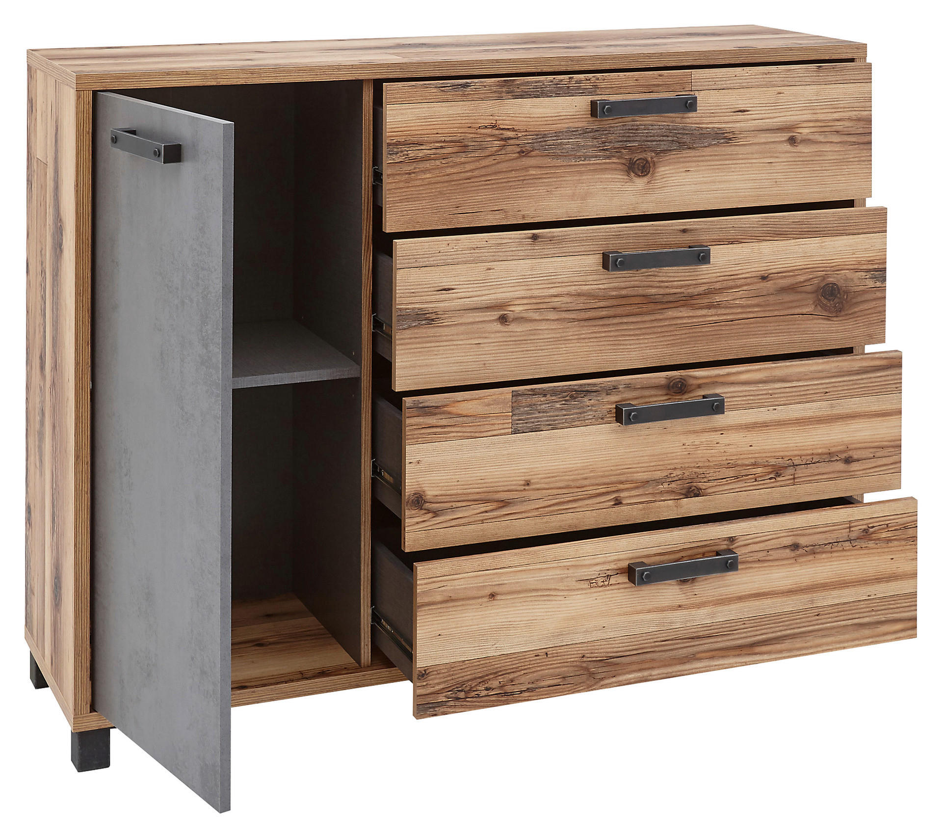 Thumbnail - Kommode Dover Alpin Lodge Nachbildung Betonoxid Optik B/H/T: ca. 125x96x38 cm