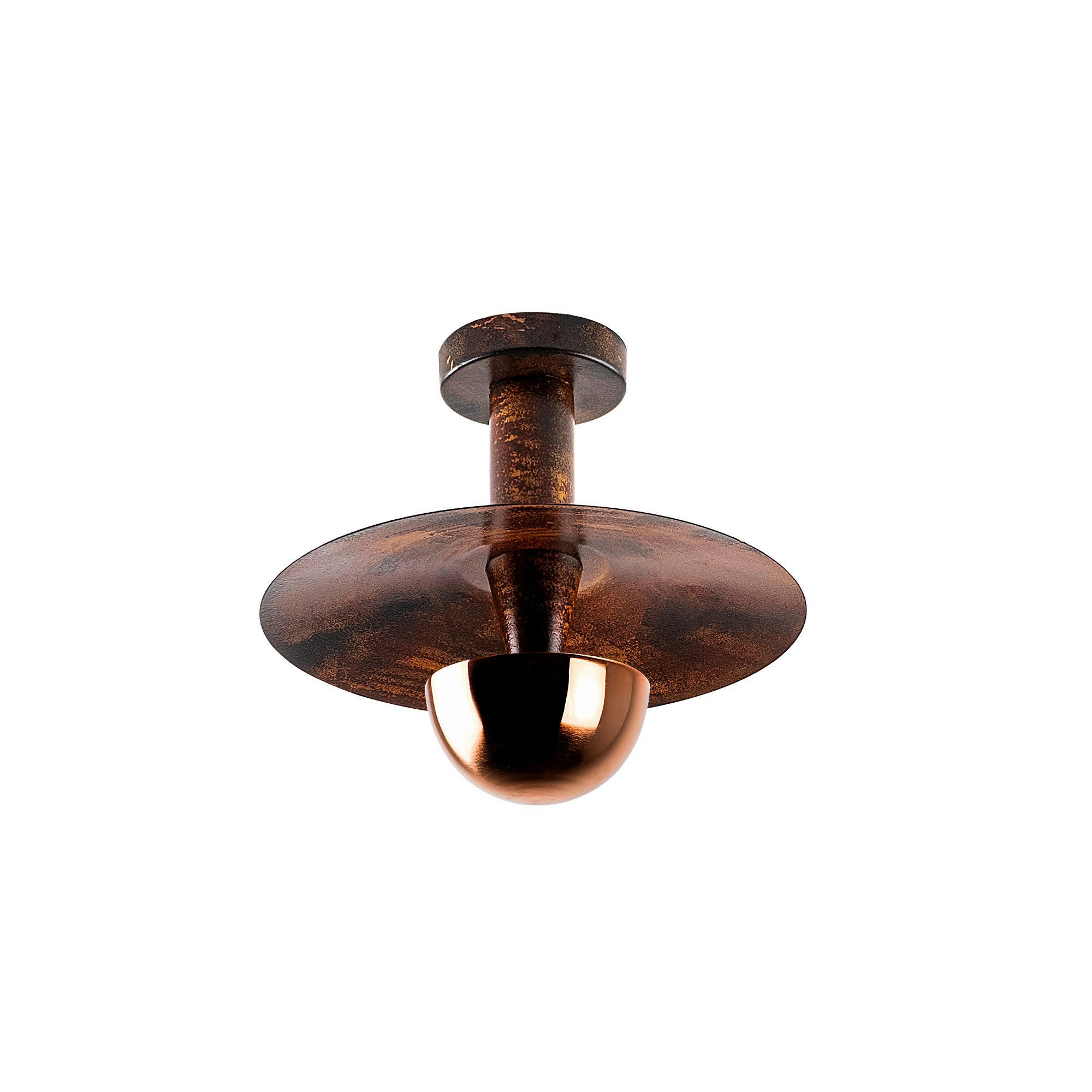Opviq Deckenleuchte Kurt-13353 Kupfer Metall B/H/T/L/D: ca. 28x26x28x28x28 cm E27 1 Brennstellen