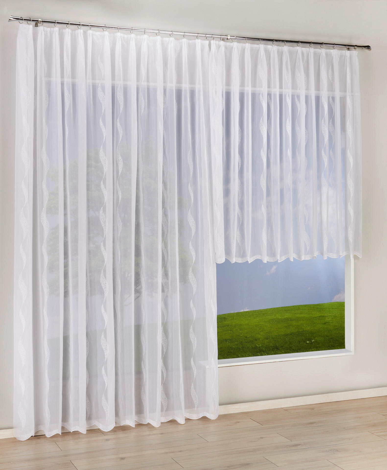 POCOline Fertigstore Sally weiß B/L: ca. 450x175 cm