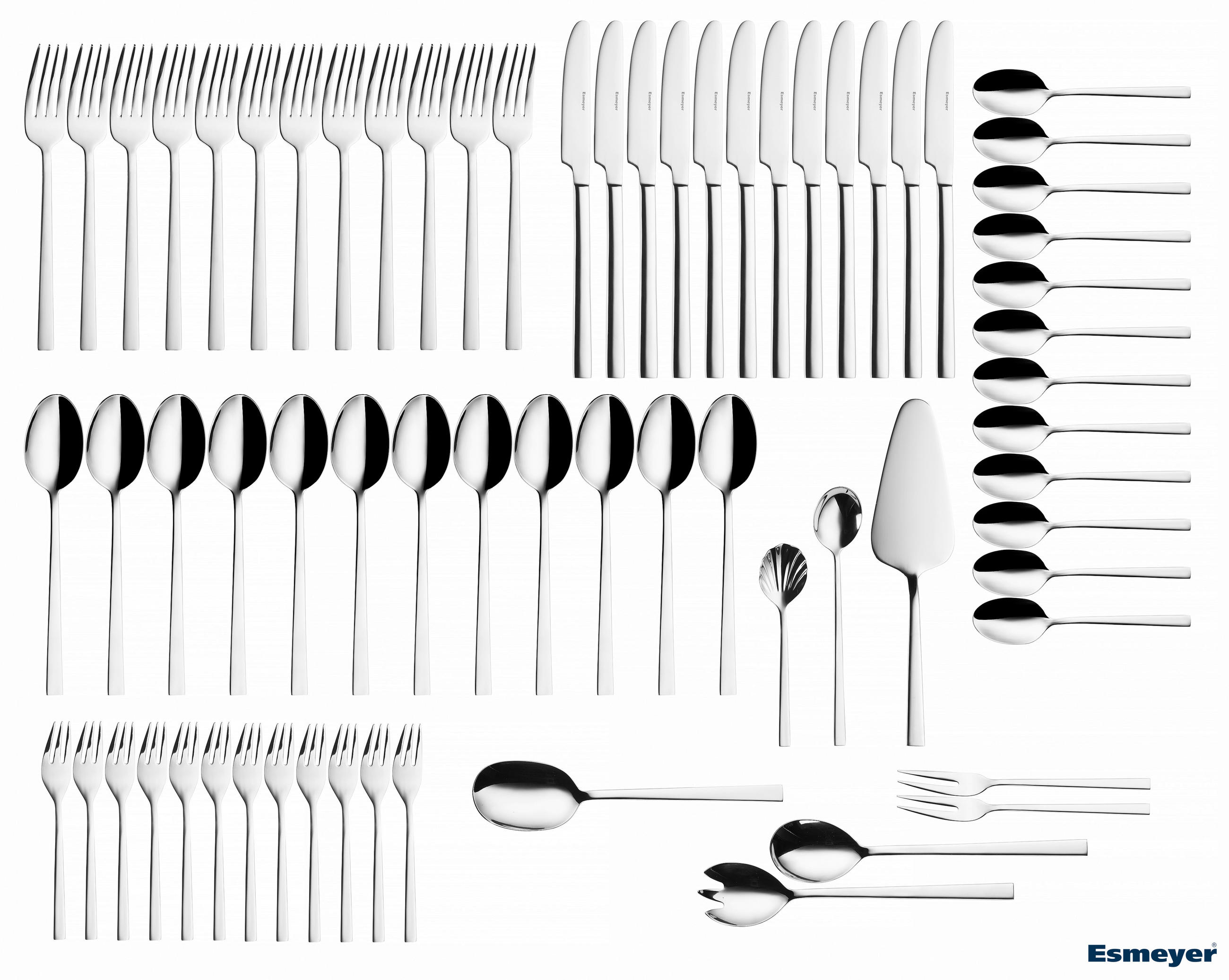 Esmeyer Besteckset Melina silber Edelstahl 68 tlg.