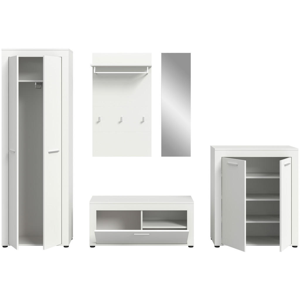 Thumbnail - Garderobe JAM weiß B/H/T: ca. 285x191x35 cm