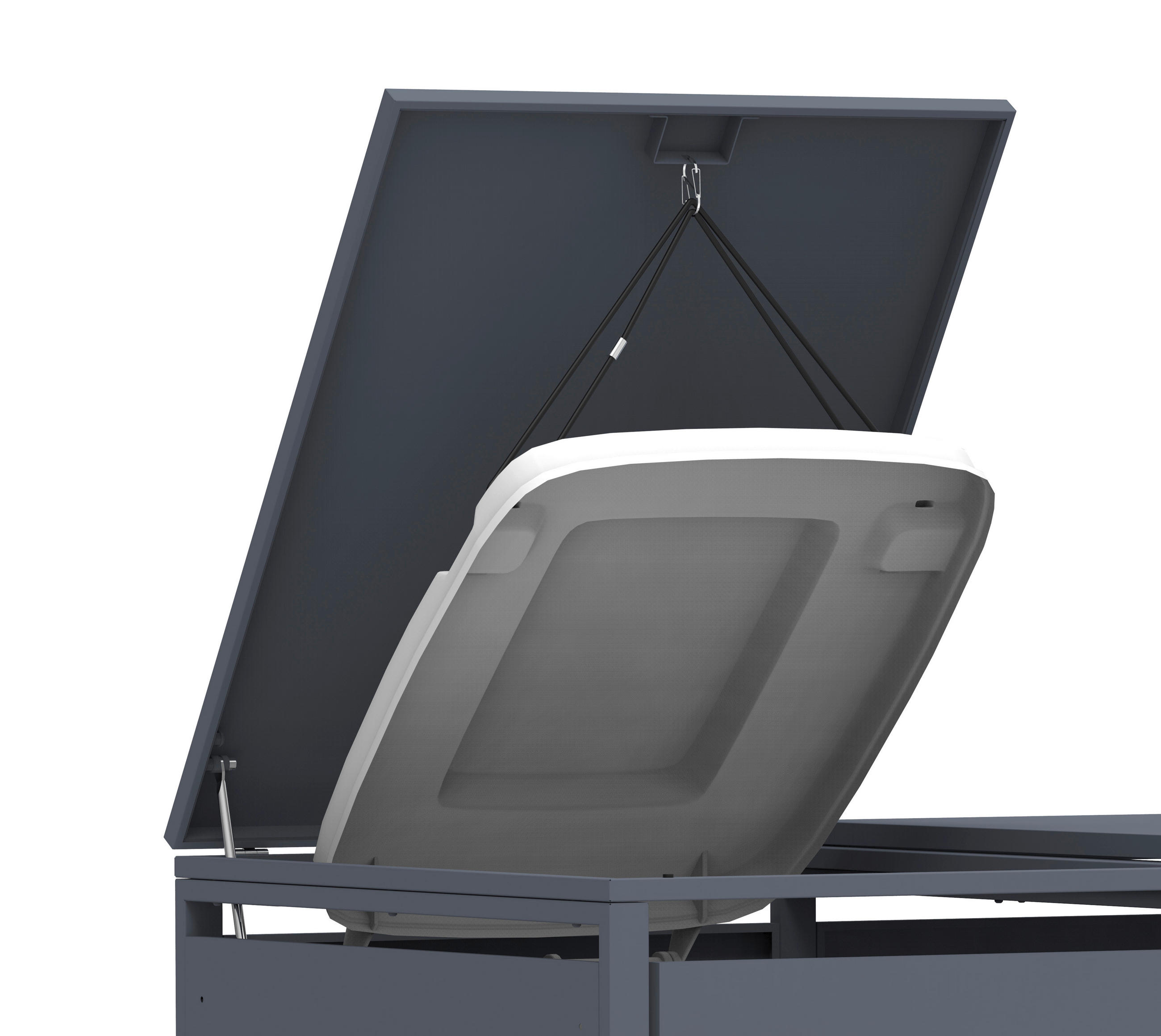 Thumbnail - Westmann Mülltonnenbox Pedura anthrazit B/H/L: ca. 199x116x80 cm