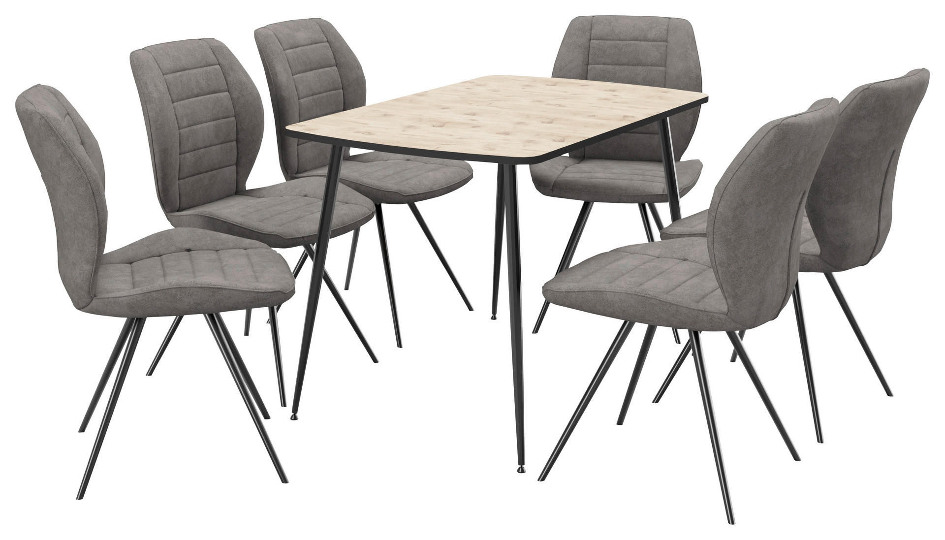 Thumbnail - Stuhl New York grau Microfaser B/H/T: ca. 51x87x55 cm