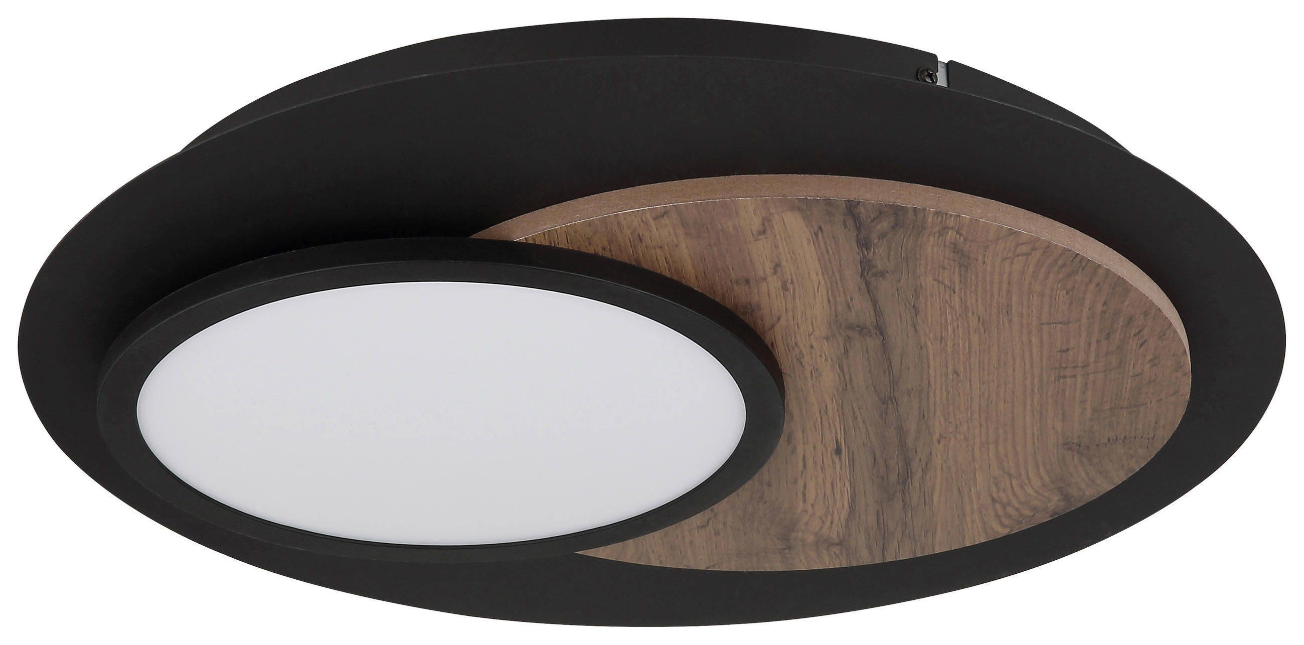 GLOBO Deckenleuchte mattschwarz Opal MDF Metall H/D: ca. 5,6x48 cm 1 Brennstellen