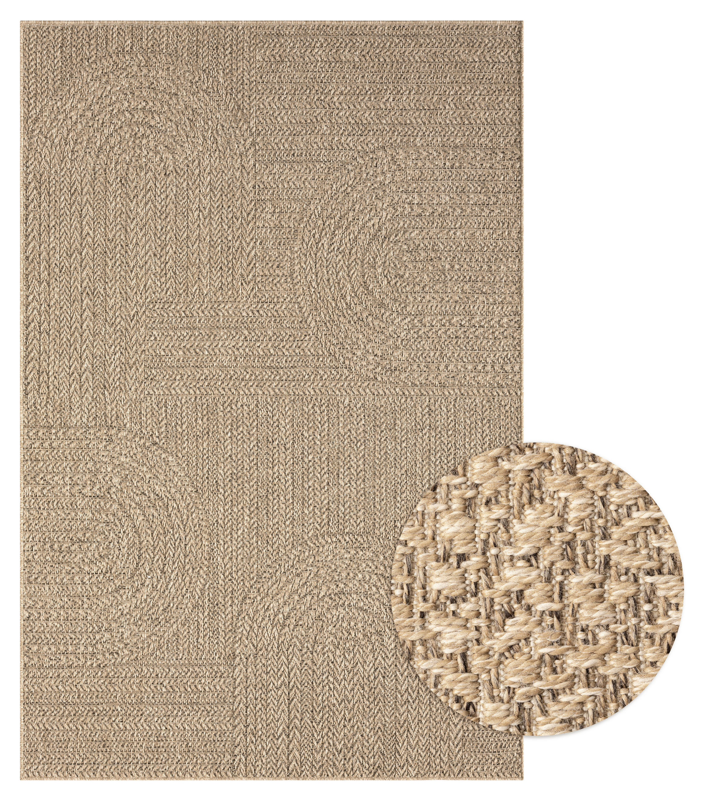 Merinos In-/Outdoor-Teppich Kenzy natur B/L: ca. 120x170 cm