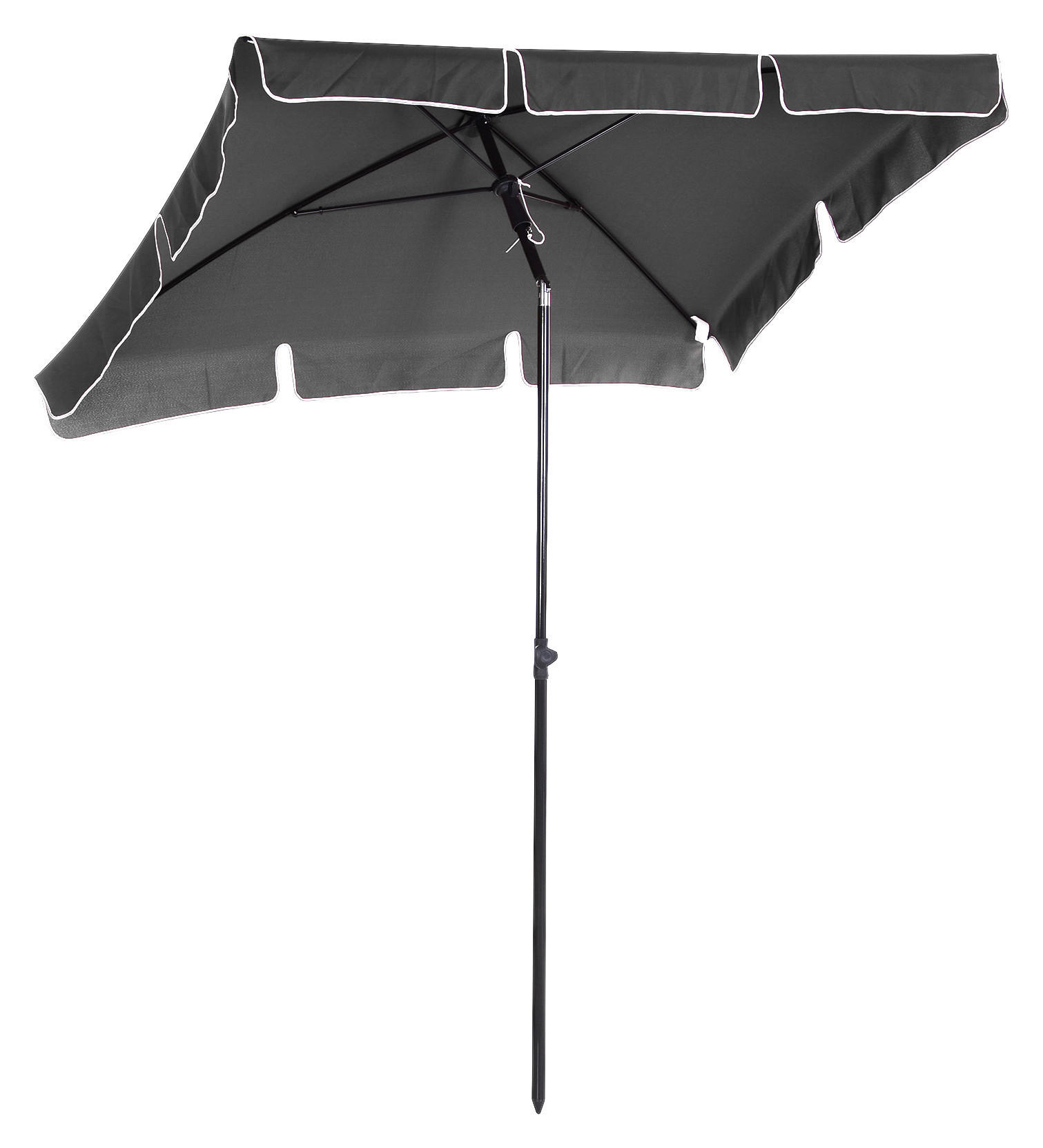 Outsunny Gartenschirm grau Stahl B/H/L: ca. 125x235x200 cm