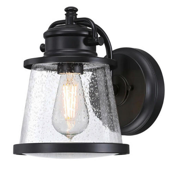 Westinghouse Außenwandleuchte Emma jane mattschwarz Metall Glas B/H/L: ca. 20x26x25 cm E27 1 Brennstellen