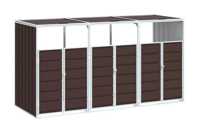 vidaXL Mülltonnenbox braun