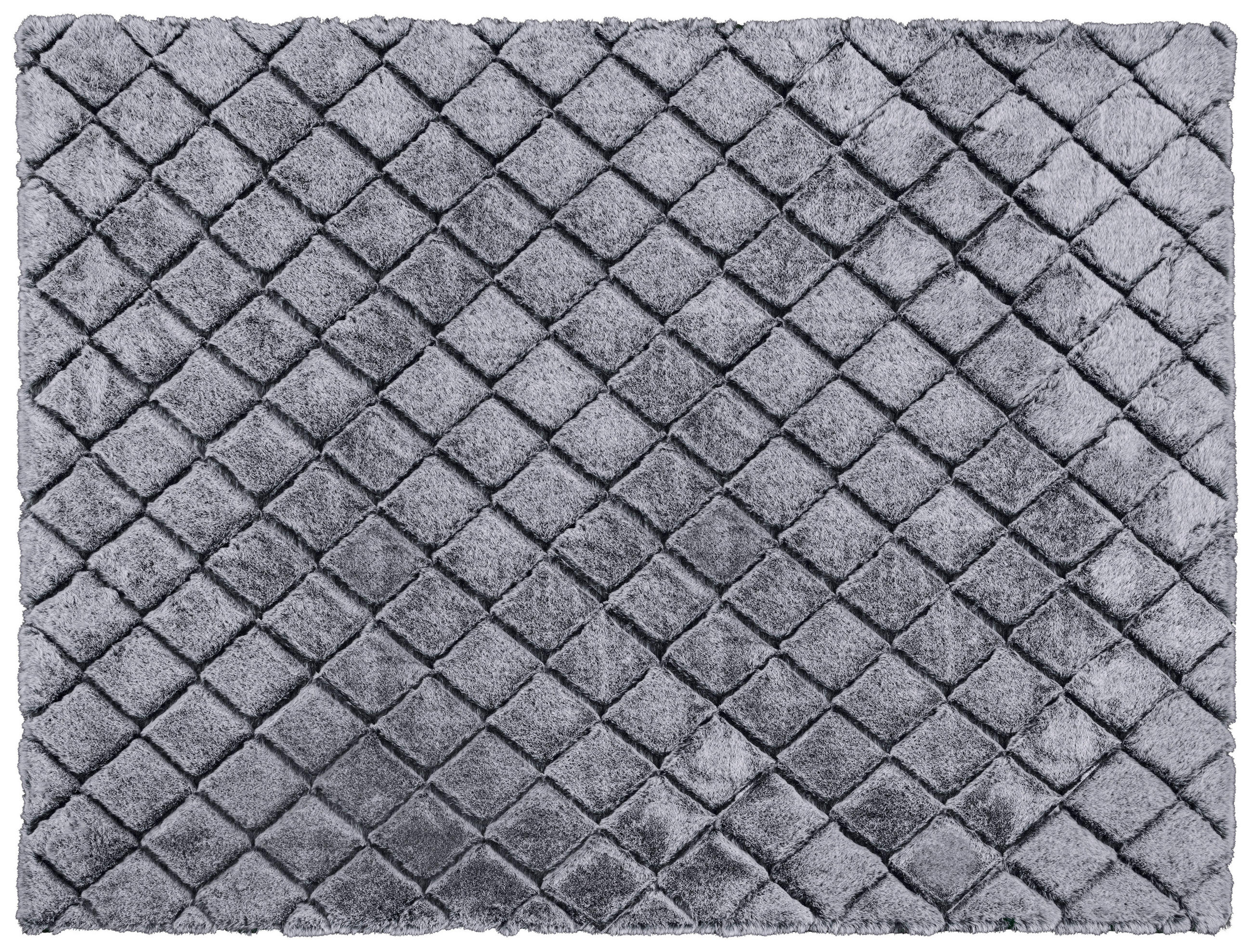 Thumbnail - Teppich Vichy grau B/L: ca. 160x230 cm