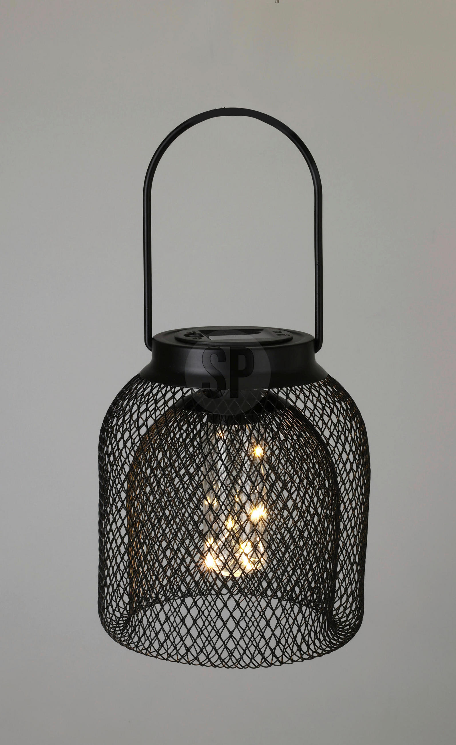 Thumbnail - Solarlaterne schwarz Metall B/H/L: ca. 16,5x16,5x20,5 cm