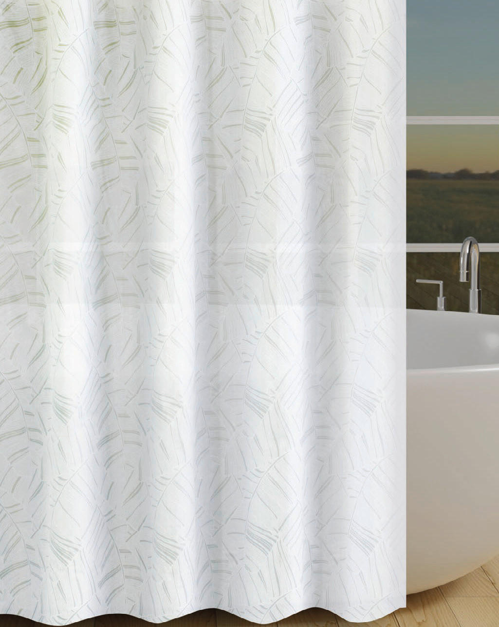 Acus Duschvorhang Palmblatt Polyethylen (recycelt) B/L: ca. 180x200 cm