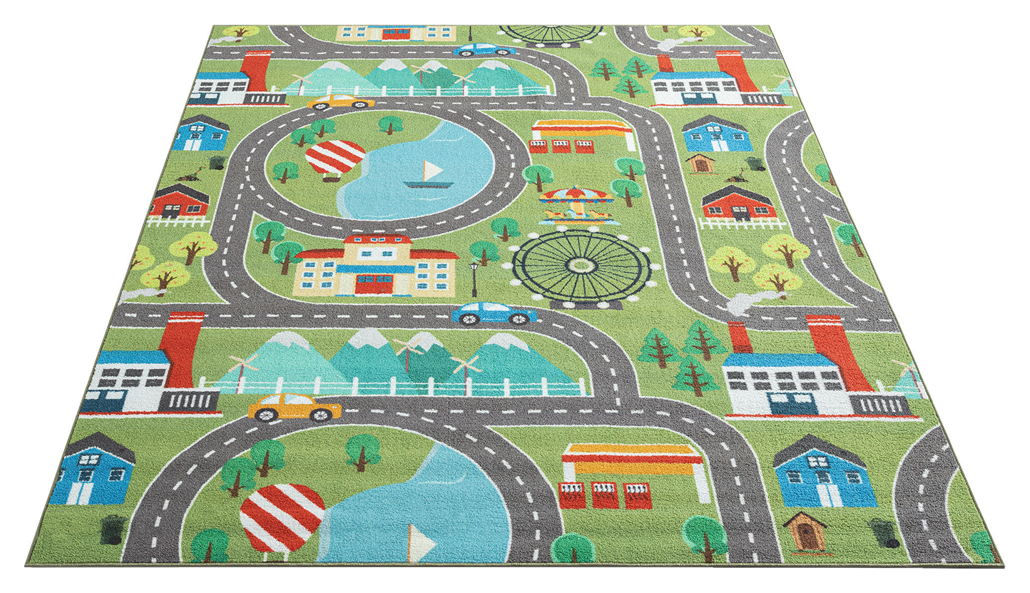 Thumbnail - Merinos Teppich Happy Kids grün B/L: ca. 140x200 cm