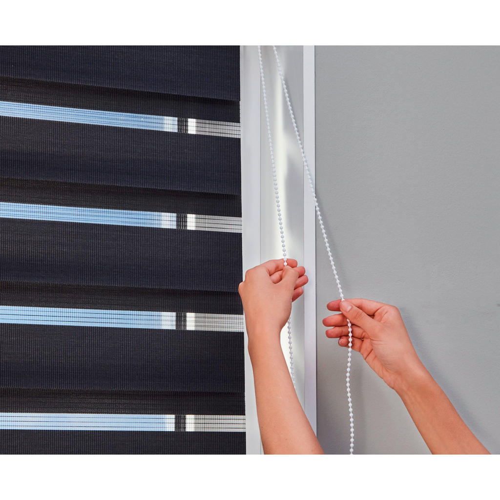 Thumbnail - POCOline Doppelrollo mit Blende Easy-Fix anthrazit B/L: ca. 120x160 cm