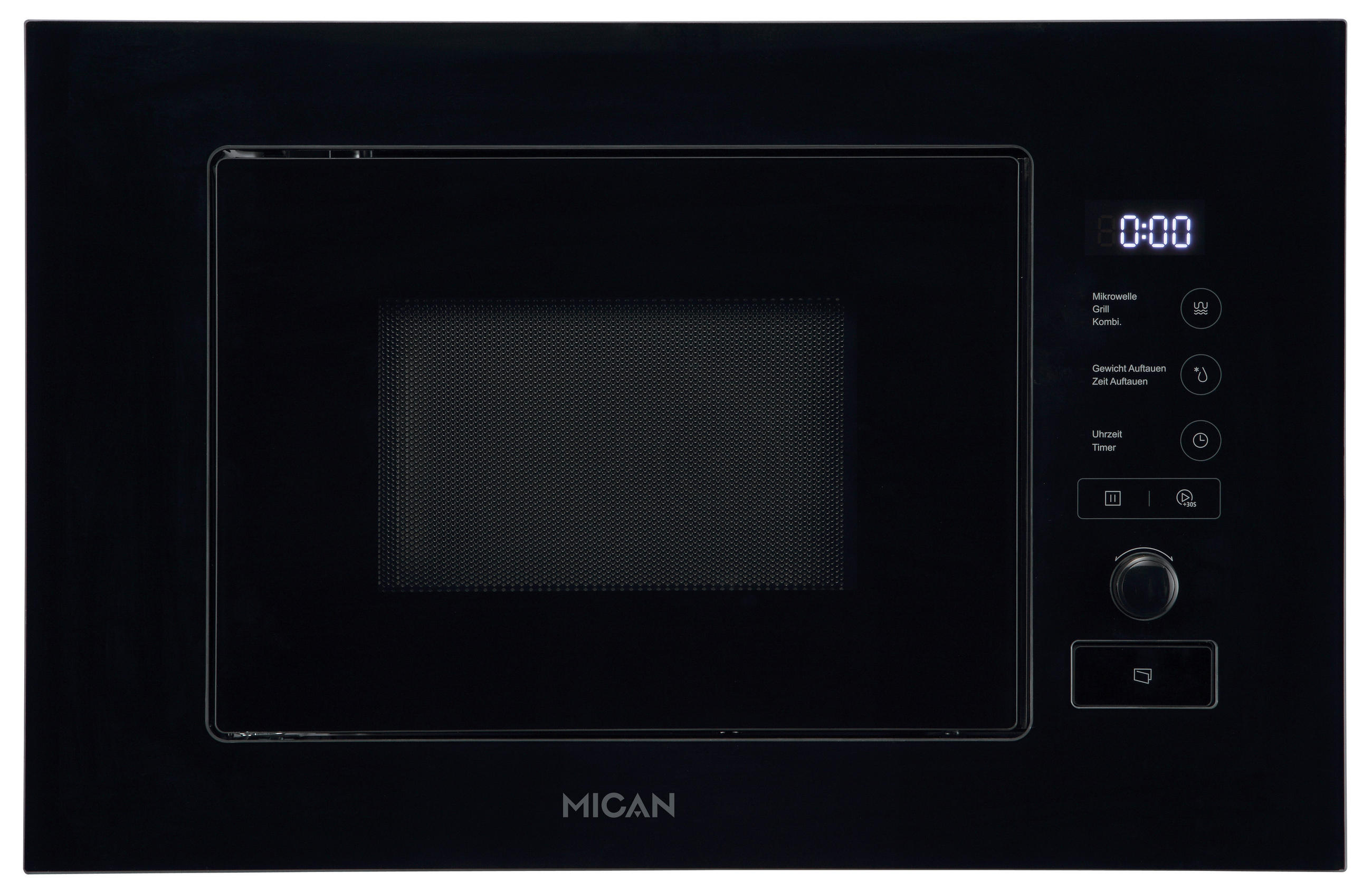 Mican Einbaumikrowelle MGM17SCBG schwarz Edelstahl B/H/T: ca. 59,5x38,2x32 cm