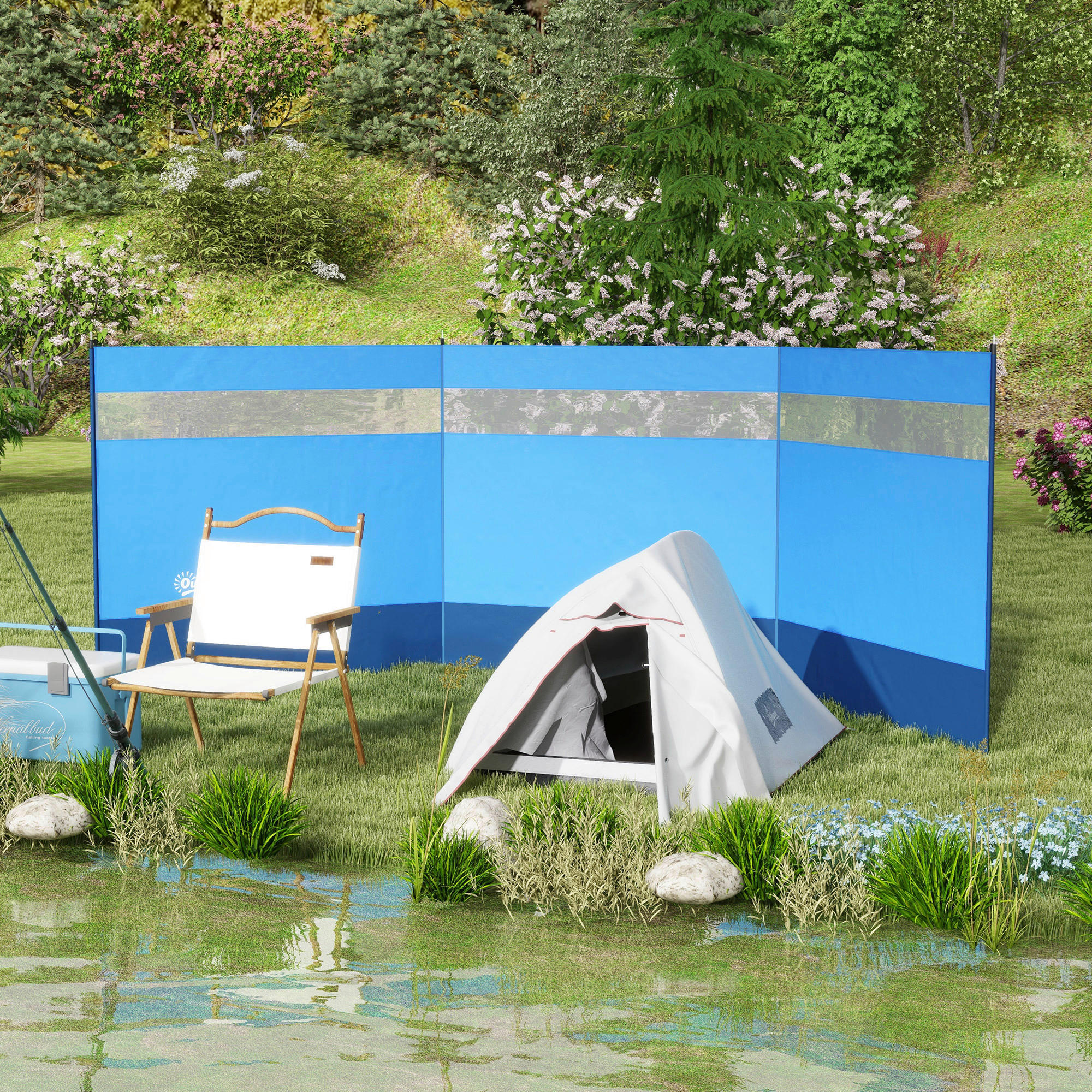 Thumbnail - Outsunny Windschutz B/H/L: ca. 1x140x440 cm