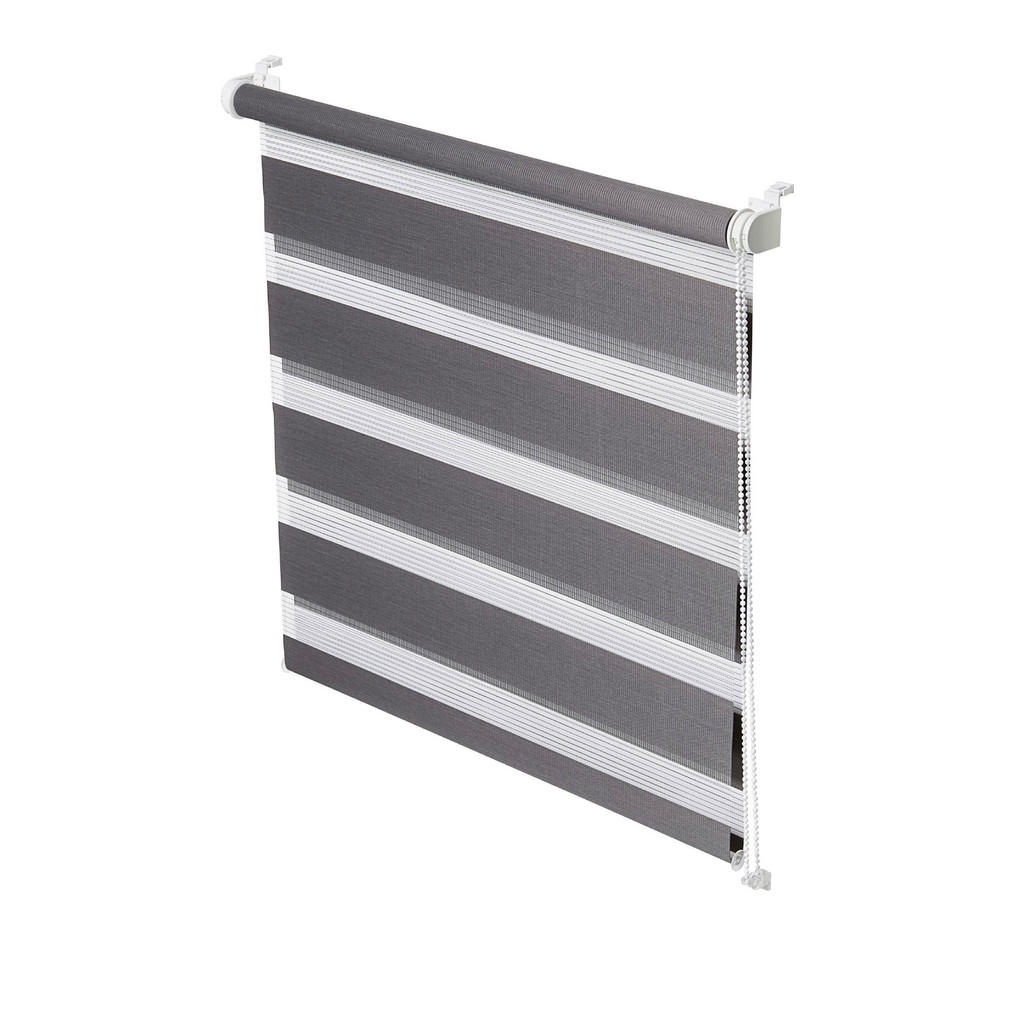 Thumbnail - Doppelrollo Easyfix anthrazit B/L: ca. 45x150 cm