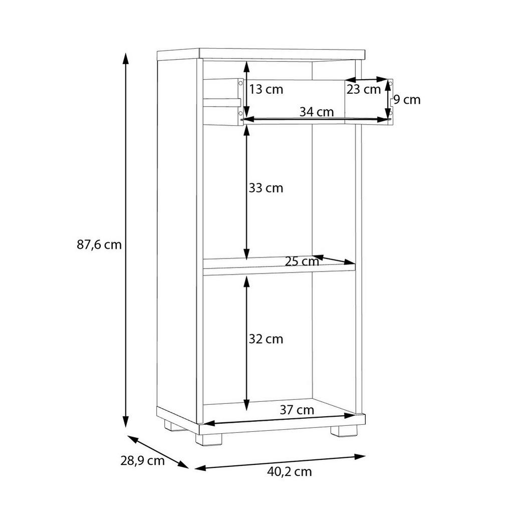 Thumbnail - Badkommode Eiche Artisan Nachbildung salbei B/H/T: ca. 40x88x29 cm