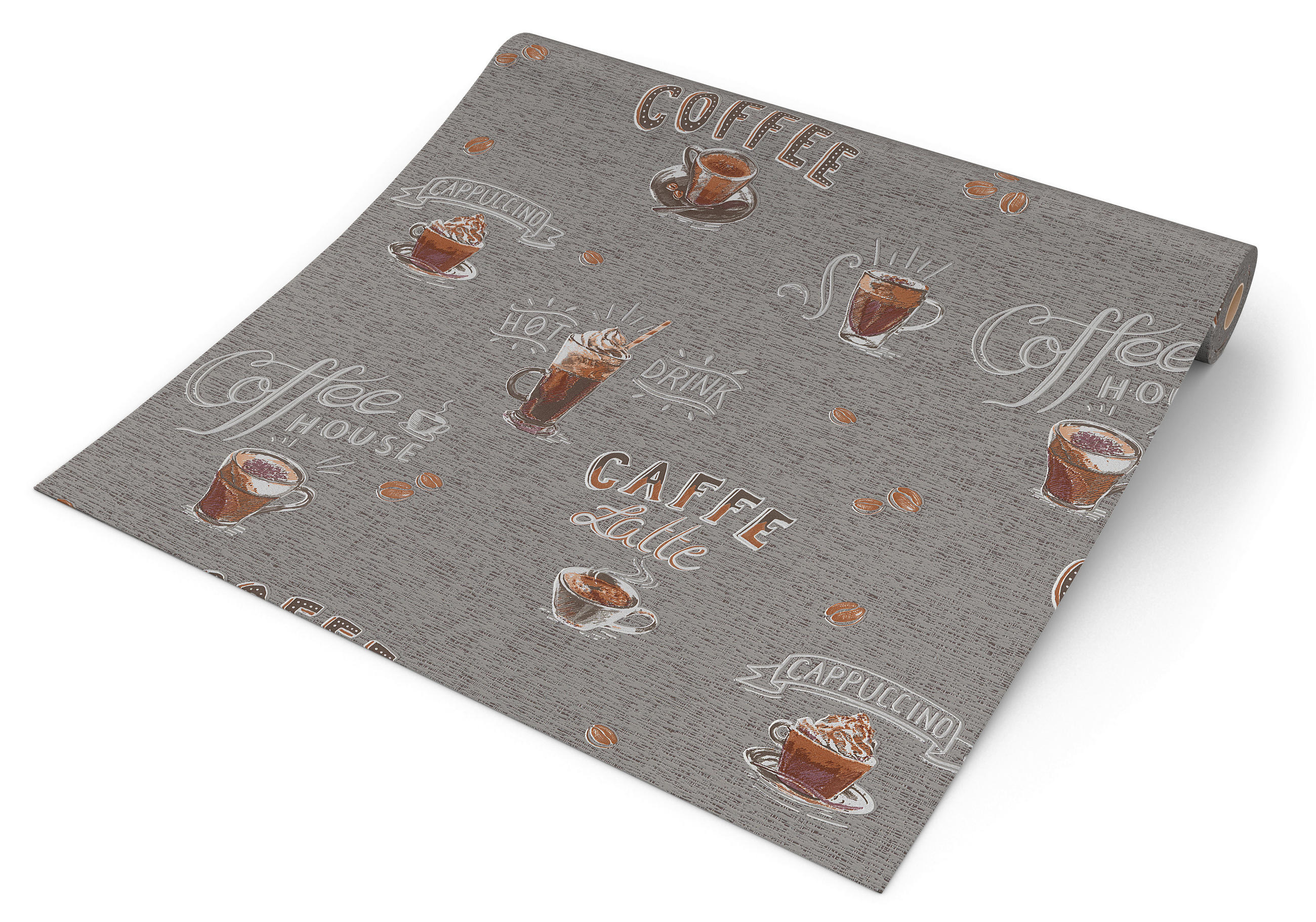 Erismann Vliestapete Coffee grau B/L: ca. 53x1005 cm