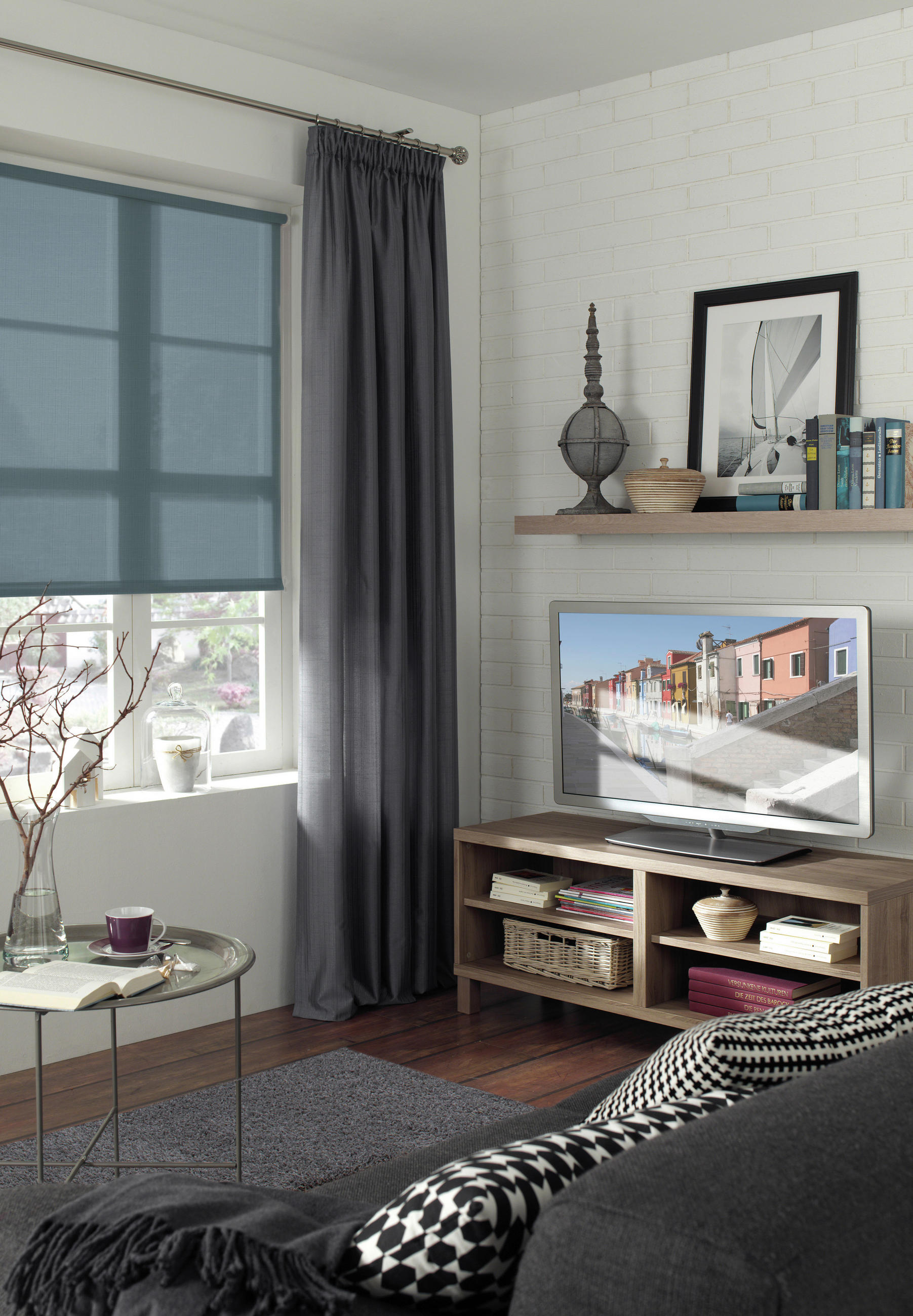 Boviva Rollo Struktur taubenblau B/L: ca. 60x150 cm