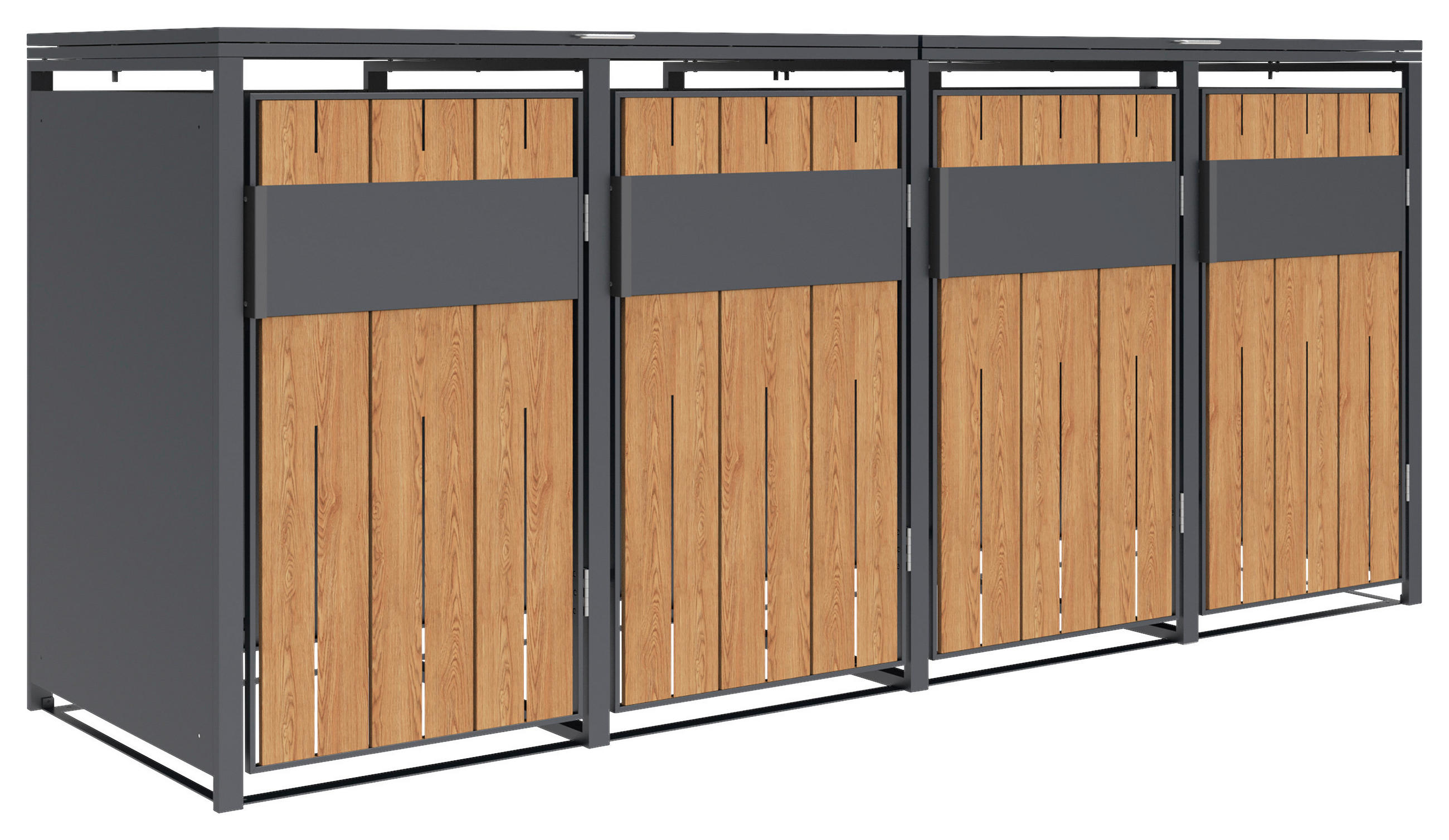 Westmann Mülltonnenbox Varius Holzoptik B/H/L: ca. 265x116x80 cm