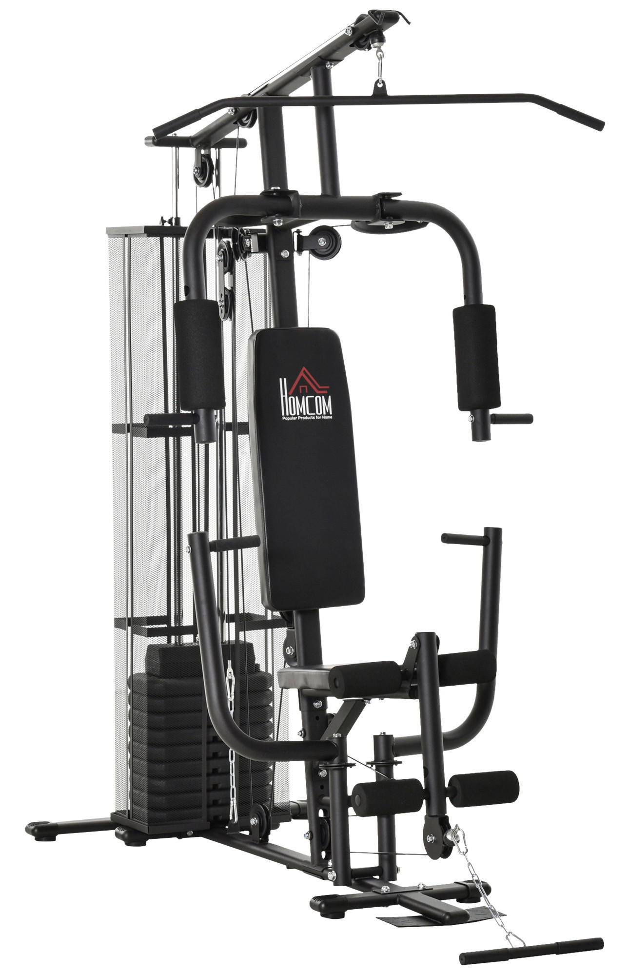 HOMCOM Kraftstation schwarz Metall B/H/L: ca. 110x210x150 cm