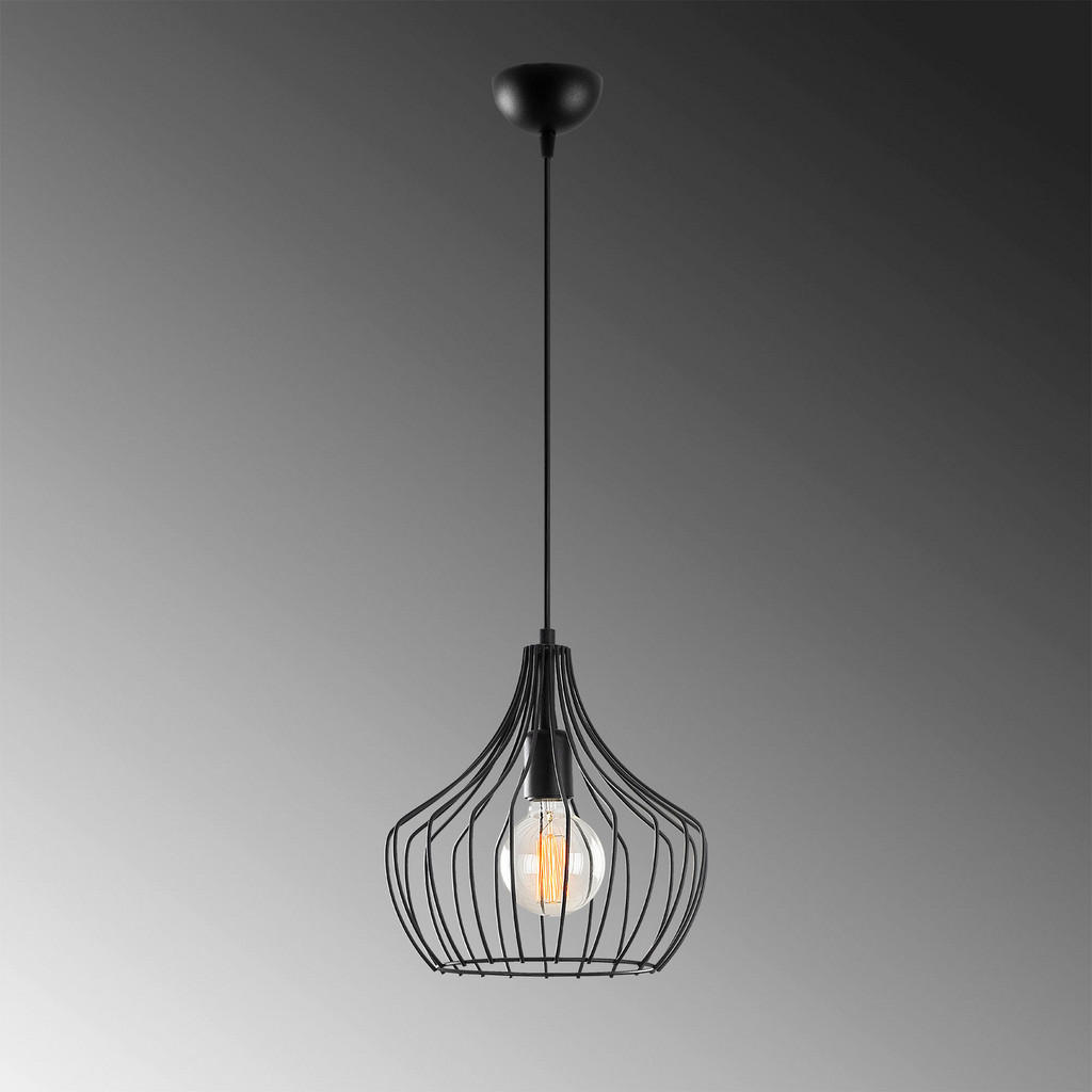 Thumbnail - Opviq Pendelleuchte Mezopotamya schwarz B/H/T/L/D: ca. 27x126x27x27x27 cm E27 1 Brennstellen