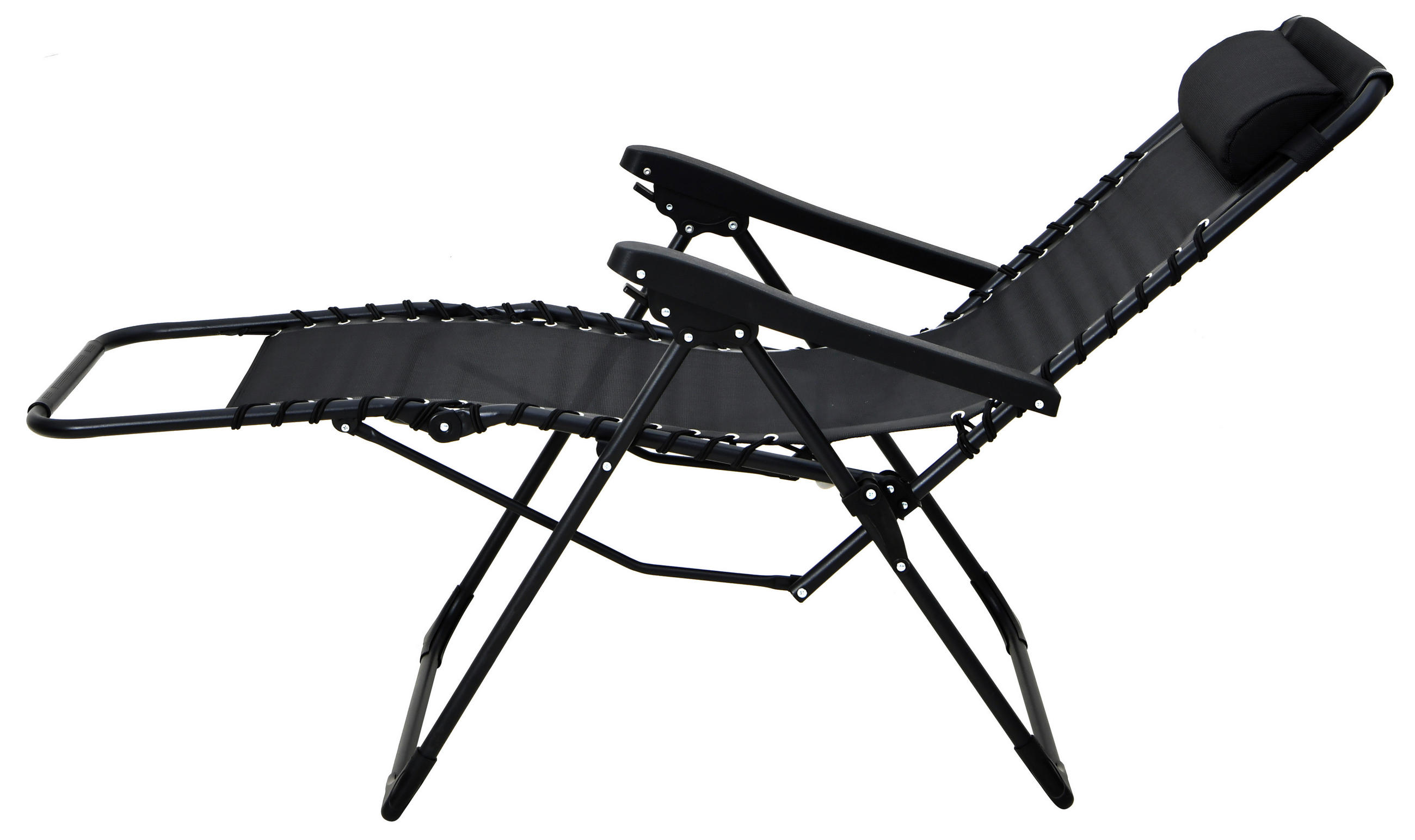 Thumbnail - Relaxsessel schwarz Stahl B/H/L: ca. 63x107x93 cm