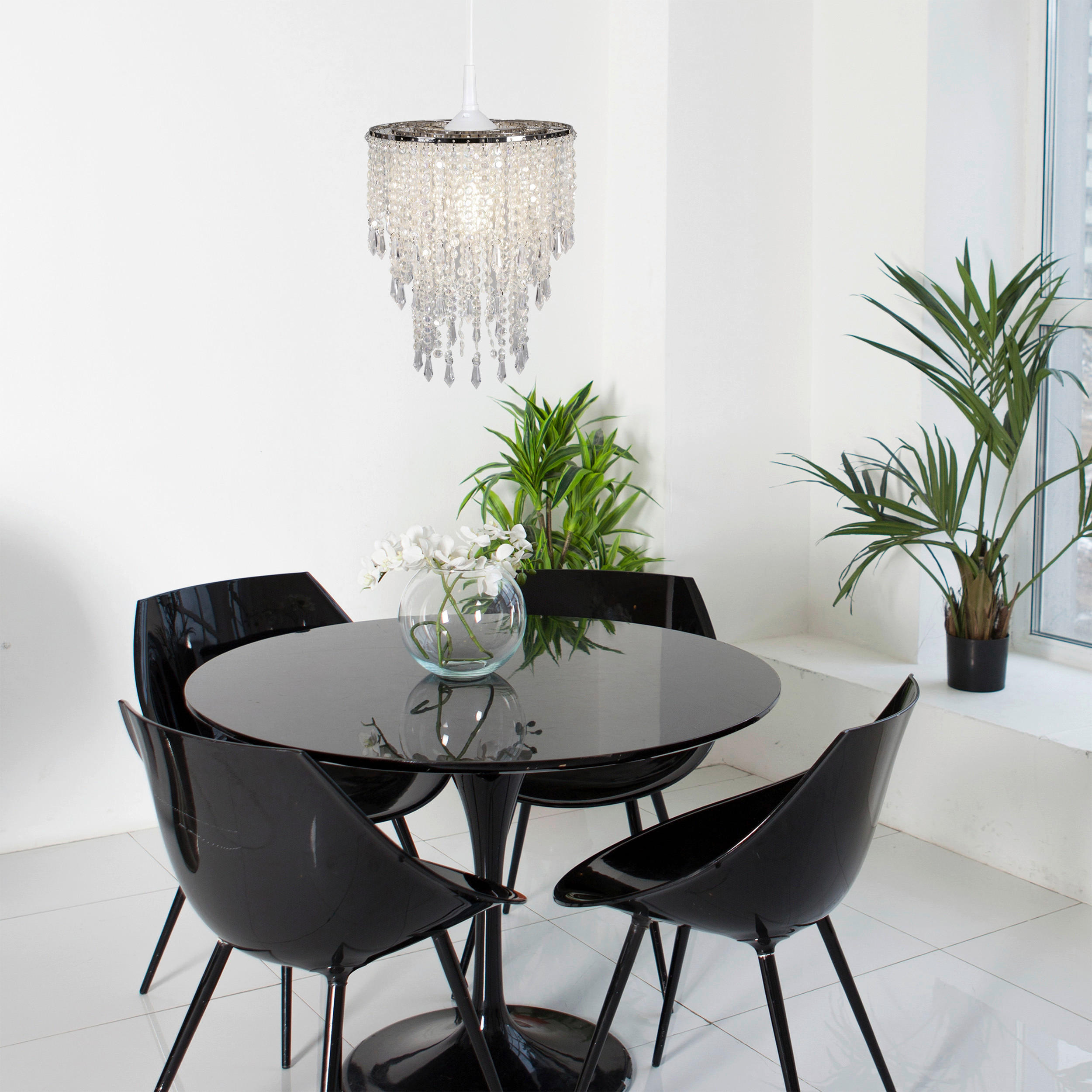 Thumbnail - Näve Leuchten Pendelleuchte 6008731 transparent Metall Kunststoff B/H/T: ca. 22,5x29x22,5 cm E27 1 Brennstellen