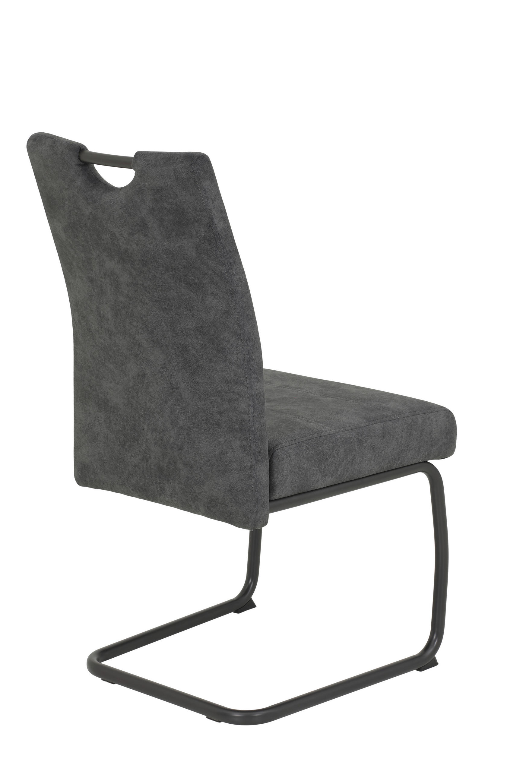 Thumbnail - Schwingstuhl anthrazit Vintage Microfaser B/H/T: ca. 50x97x63 cm