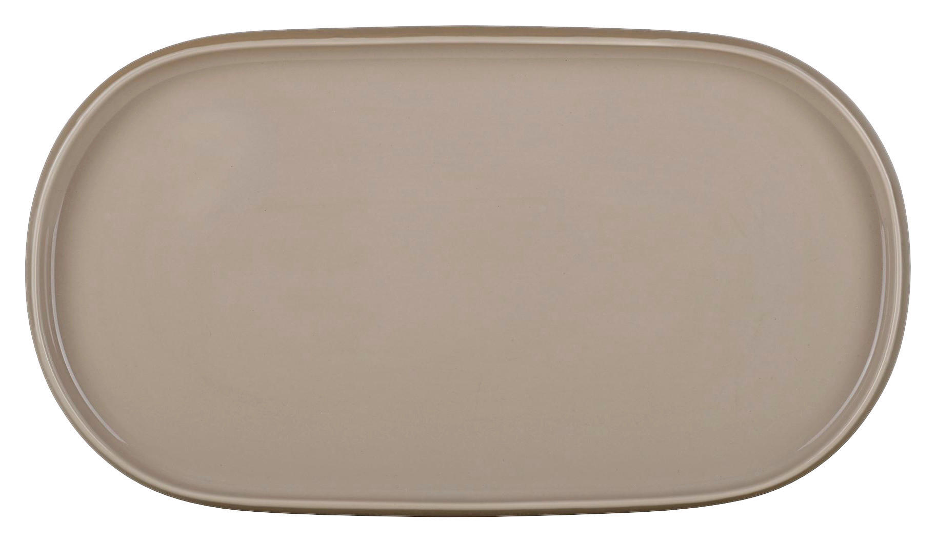 Servierplatte beige Steinzeug D: ca. 36,4 cm