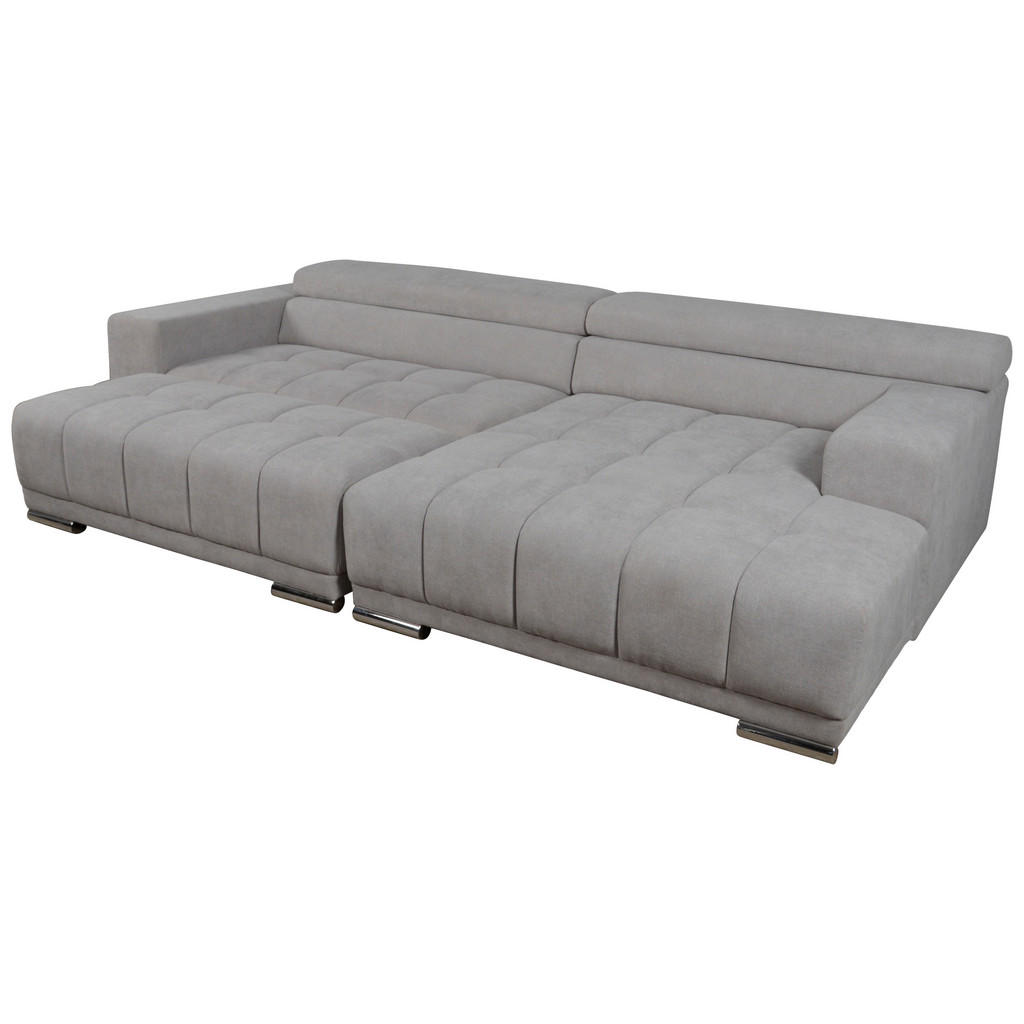 Thumbnail - Ecksofa hellgrau Microfaser B/H/T: ca. 310x95x171 cm