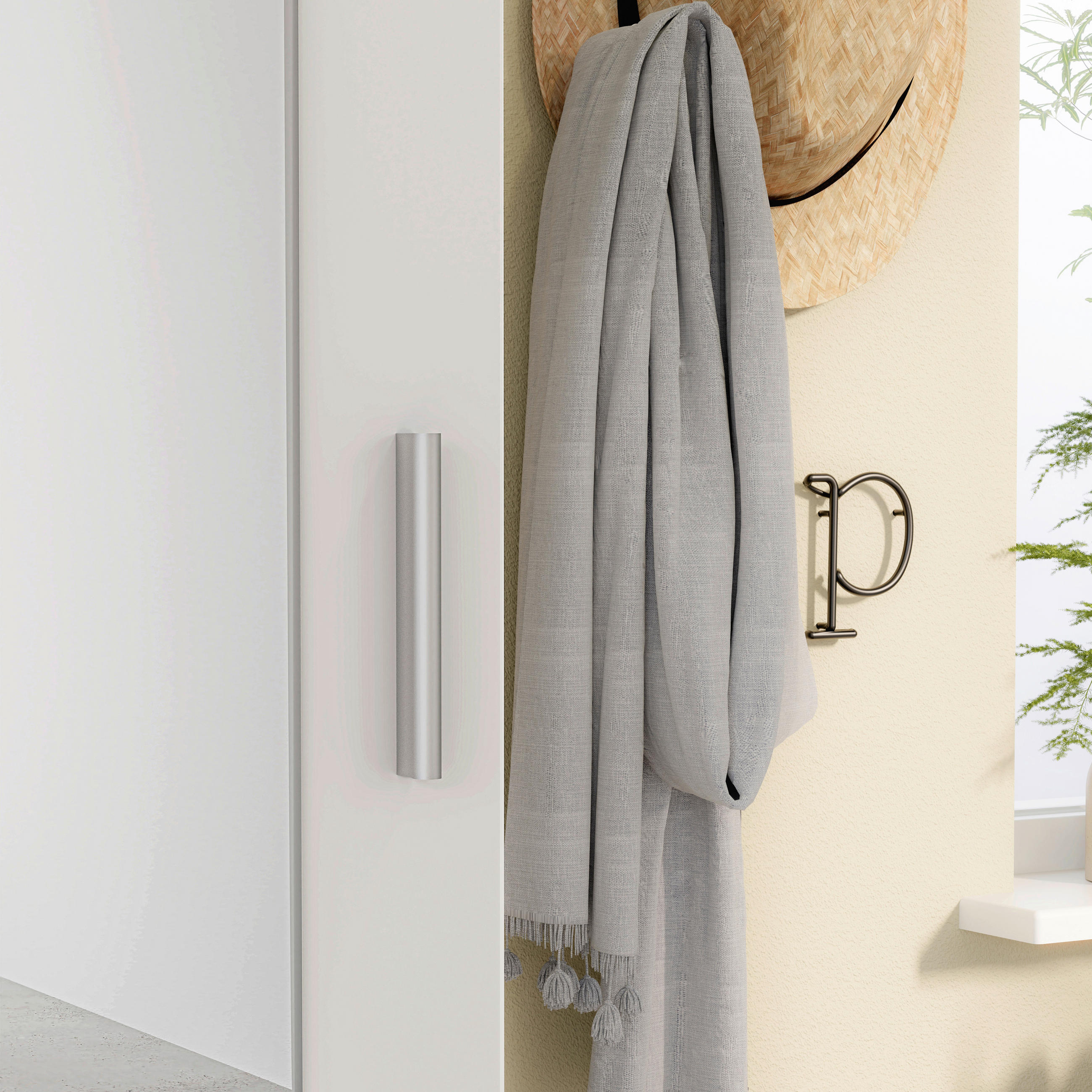 Thumbnail - Mehrzweckschrank  weiß B/H/T: ca. 50x179x35 cm