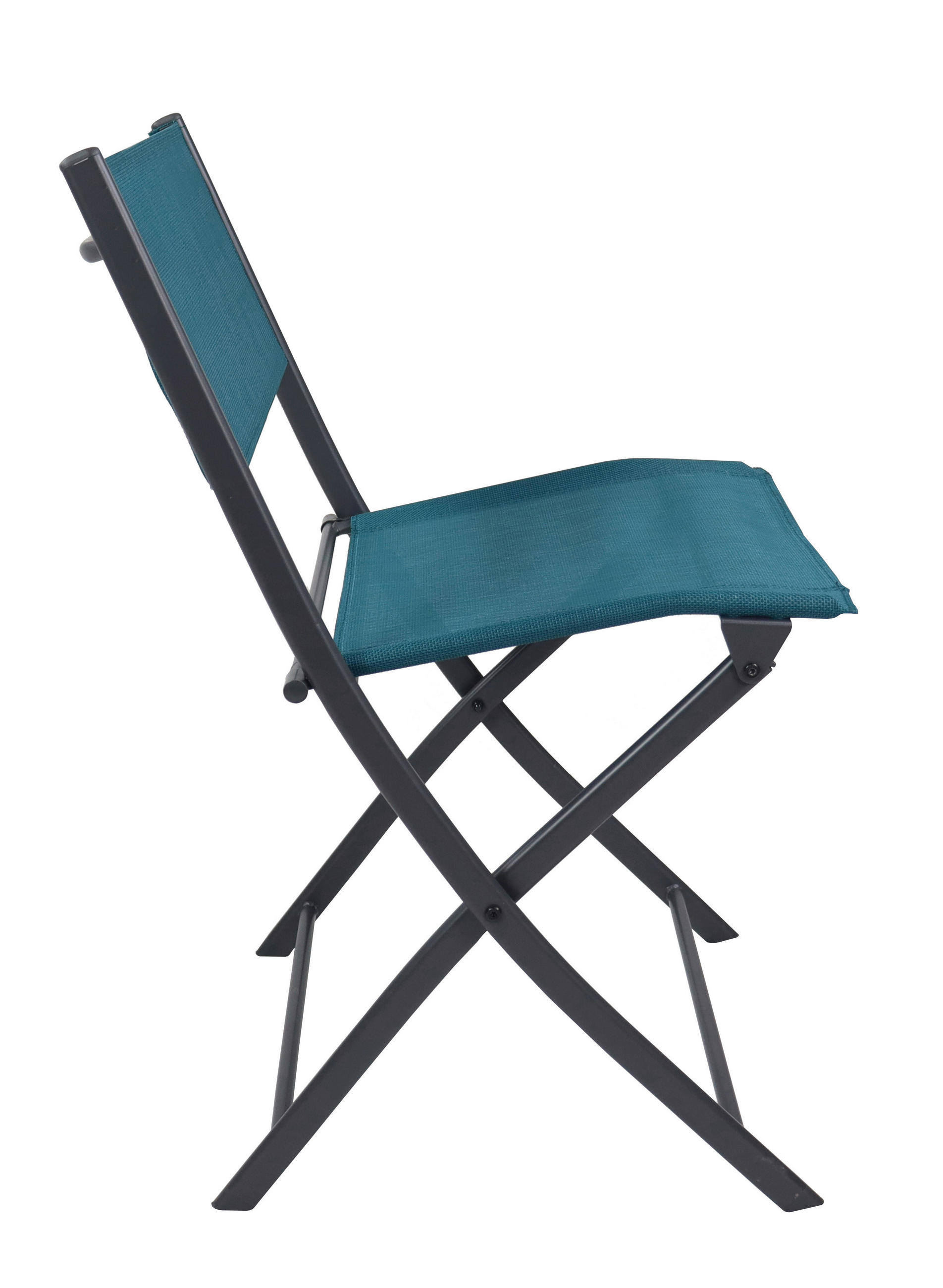 Thumbnail - VCM Gartenstuhl 2er Set blau Stahl B/H/L: ca. 45x79x46 cm