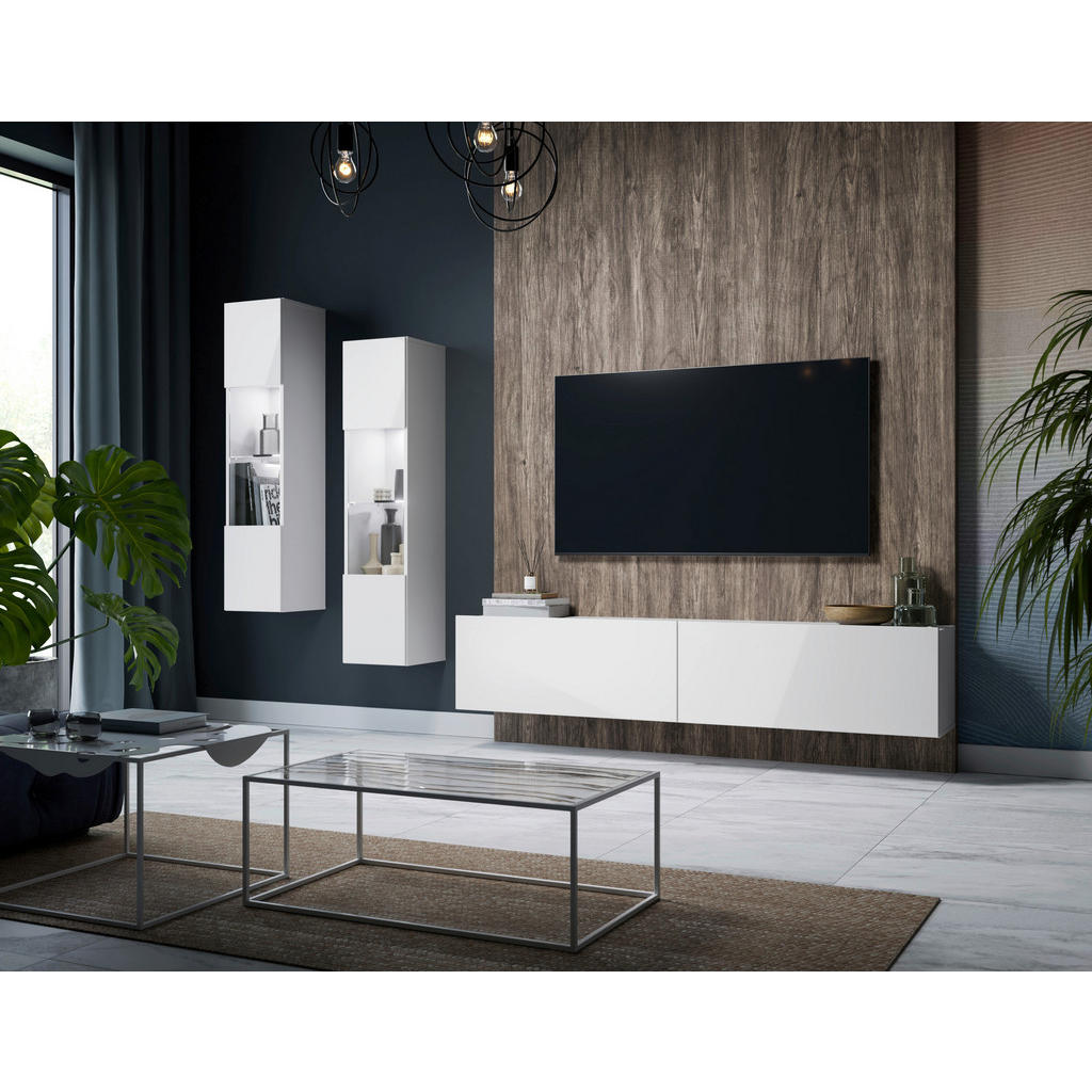 Thumbnail - Vitrine Otis weiß B/H/T: ca. 30x130x35 cm