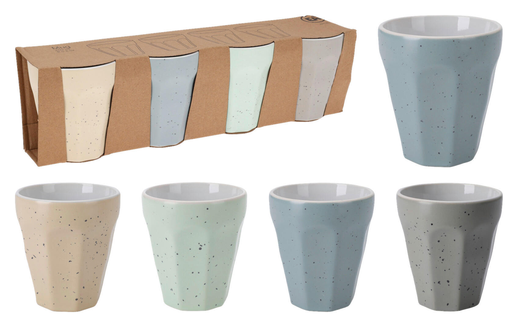 Kaffeebecher multicolor Porzellan
