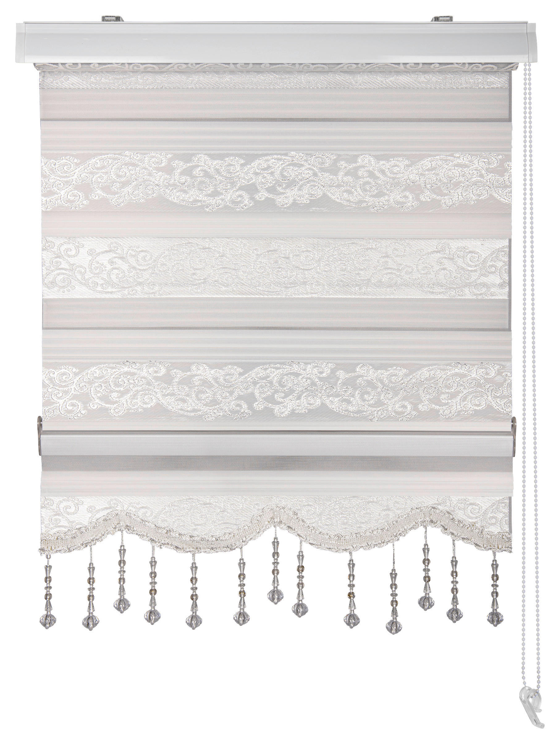 Thumbnail - Doppelrollo Djerba weiß B/L: ca. 80x160 cm