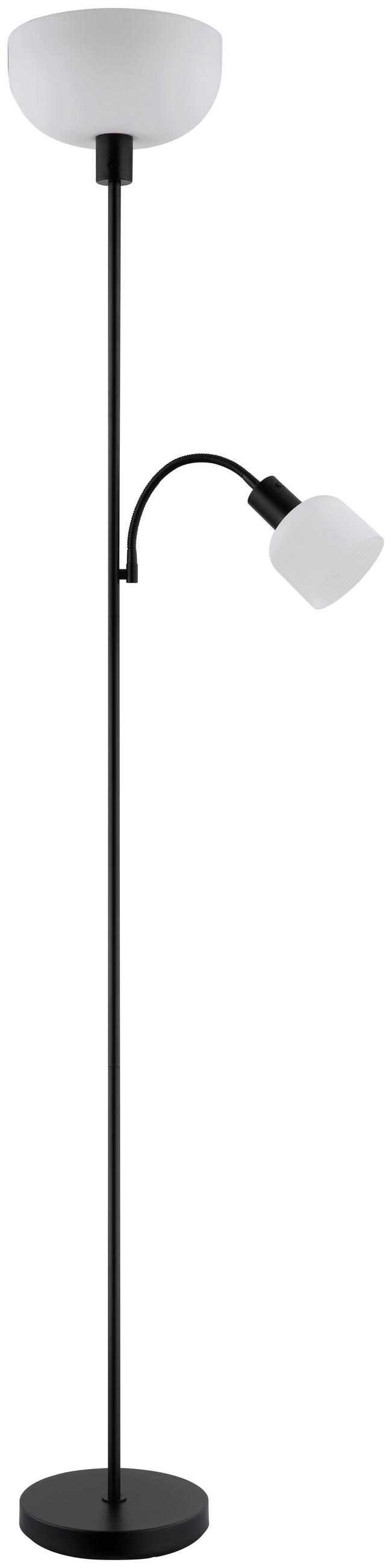 GLOBO Stehleuchte schwarz Metall Kunststoff B/H/L: ca. 14,5x67,5x33 cm 2 Brennstellen
