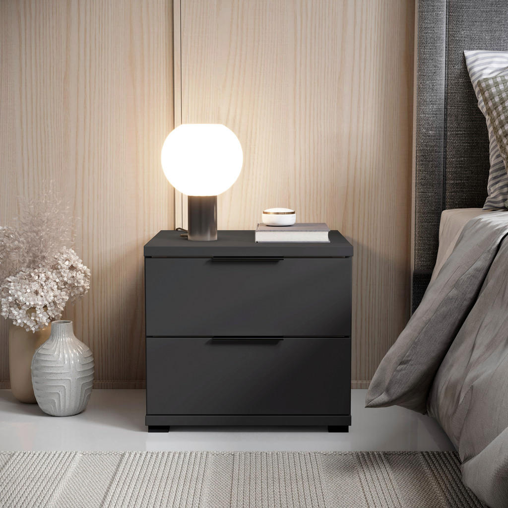 Thumbnail - Nachtkonsole Salermo Graphit B/H/T: ca. 46x43x42 cm