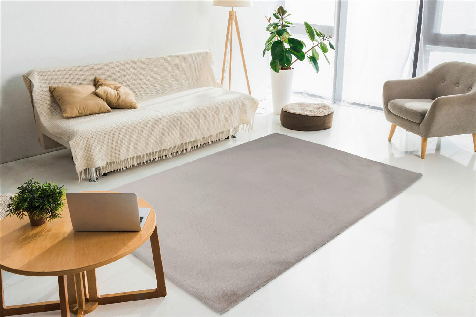 Thumbnail - Kayoom Hochflorteppich Venezuela - Caracas Silber silber B/L: ca. 200x290 cm