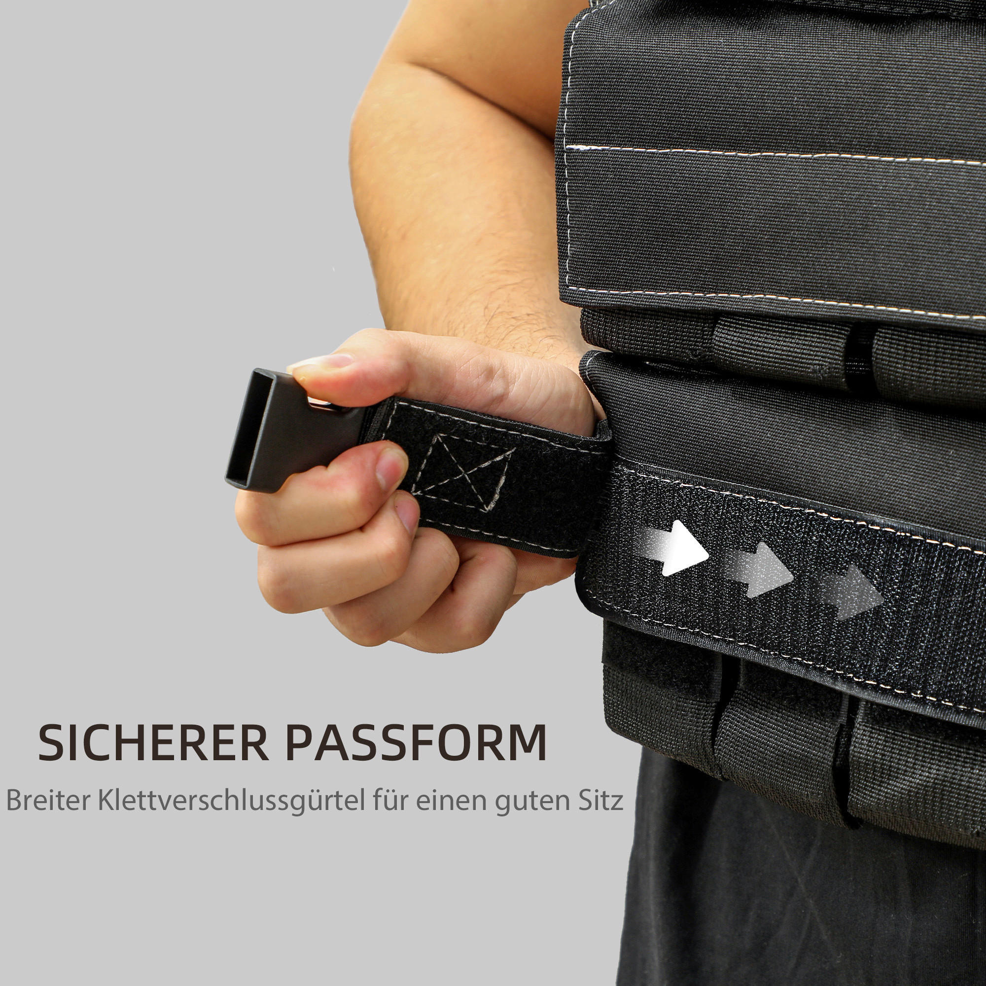 Thumbnail - SPORTNOW Gewichtsweste schwarz Metall B/H/L: ca. 40x0,1x50 cm