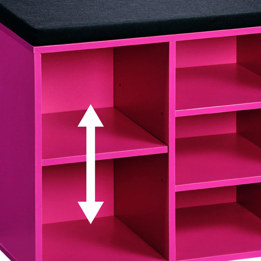 Thumbnail - Kesper Schuhregal pink Spanplatte B/H/T: ca. 103,5x48x29,5 cm