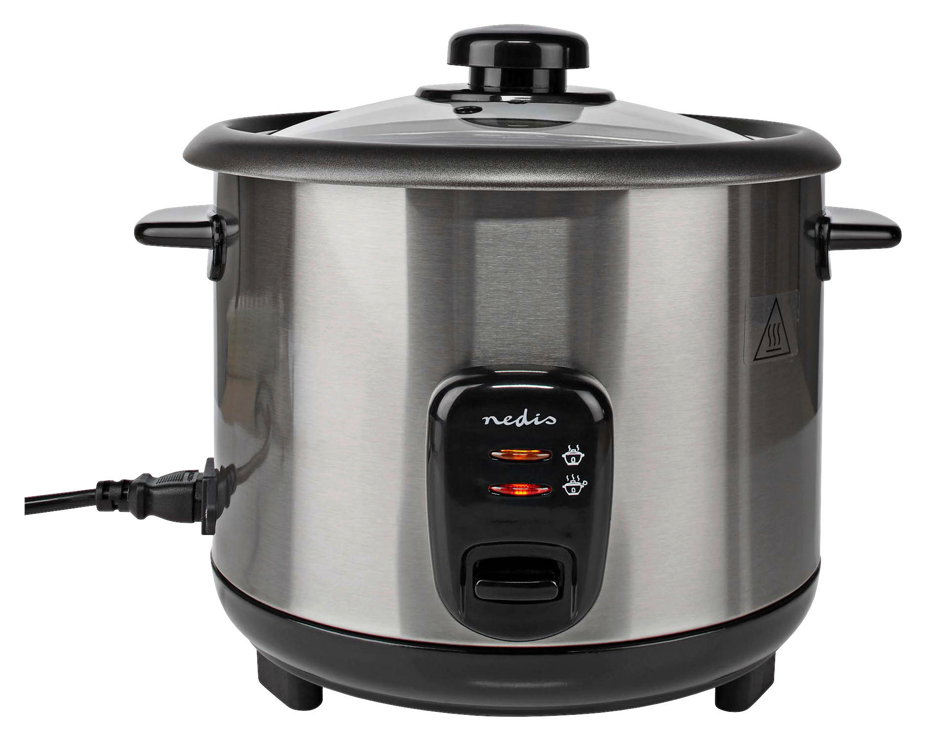 Nedis Reiskocher silber Edelstahl B/H/L: ca. 29,2x24,8x26,2 cm