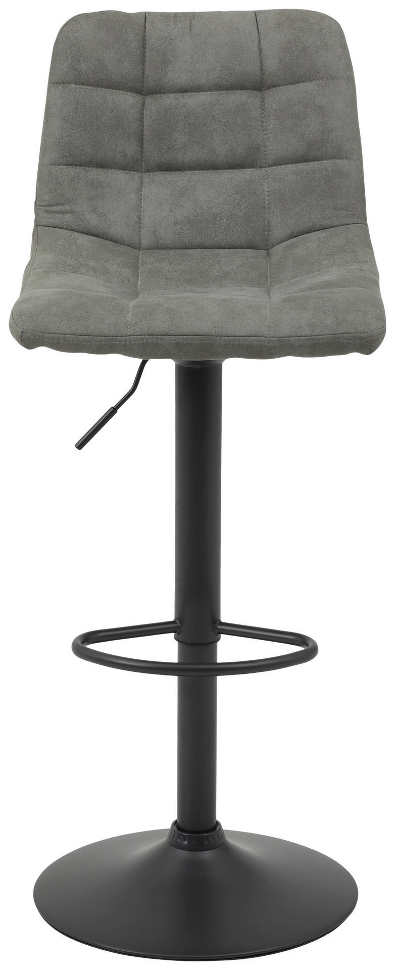 Thumbnail - Barhocker Yvonne 2er Set grau Vintage Microfaser B/H/T: ca. 43x113x44 cm