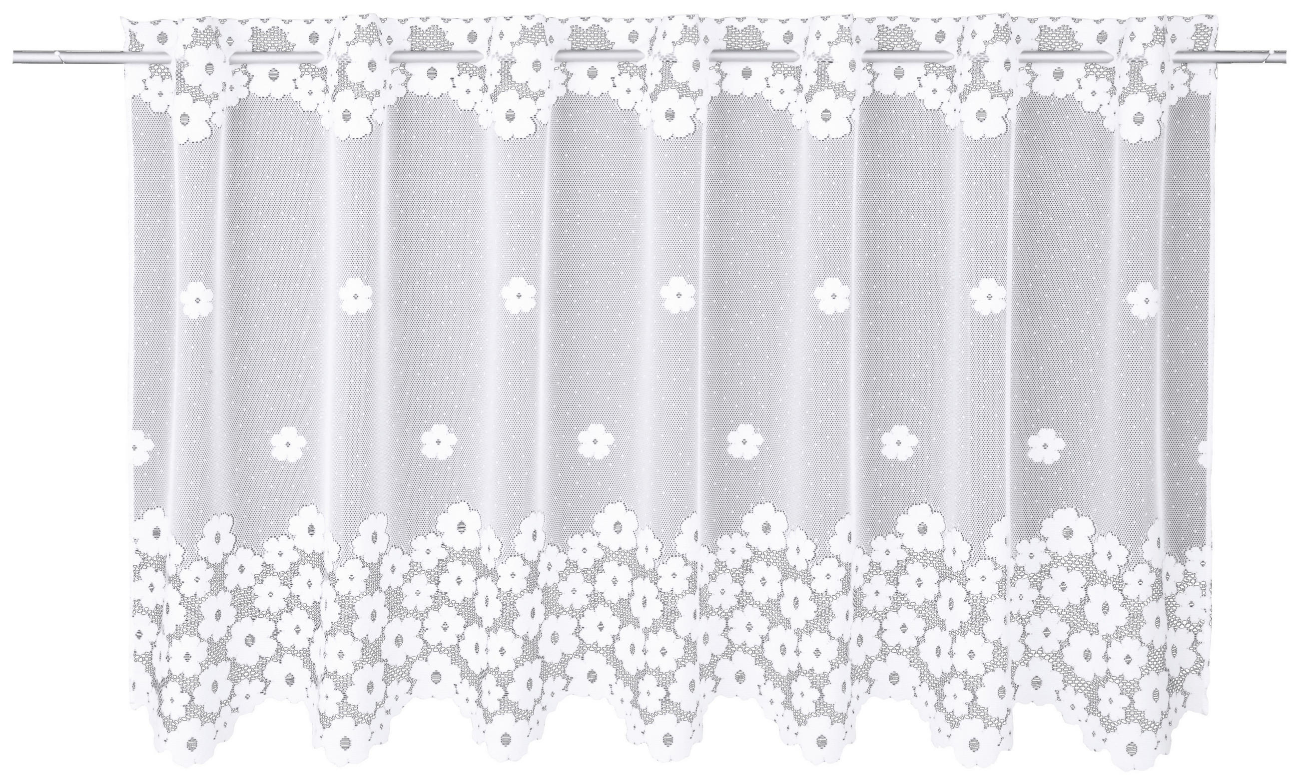 Thumbnail - creative lifestyle Scheibengardine Delia weiß B/L: ca. 145x75 cm