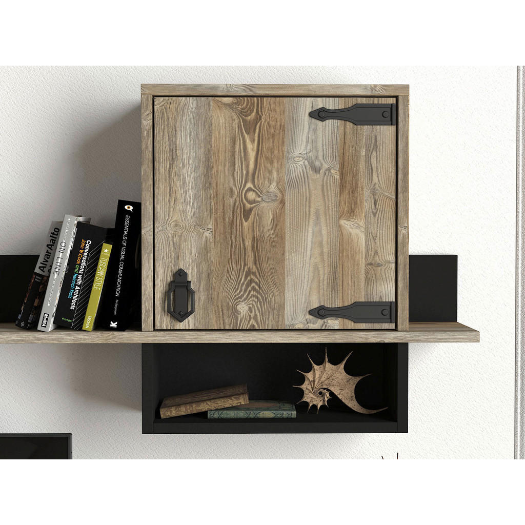 Thumbnail - Wohnwand Costa Eiche Nachbildung B/H/T: ca. 180x49x29,5 cm