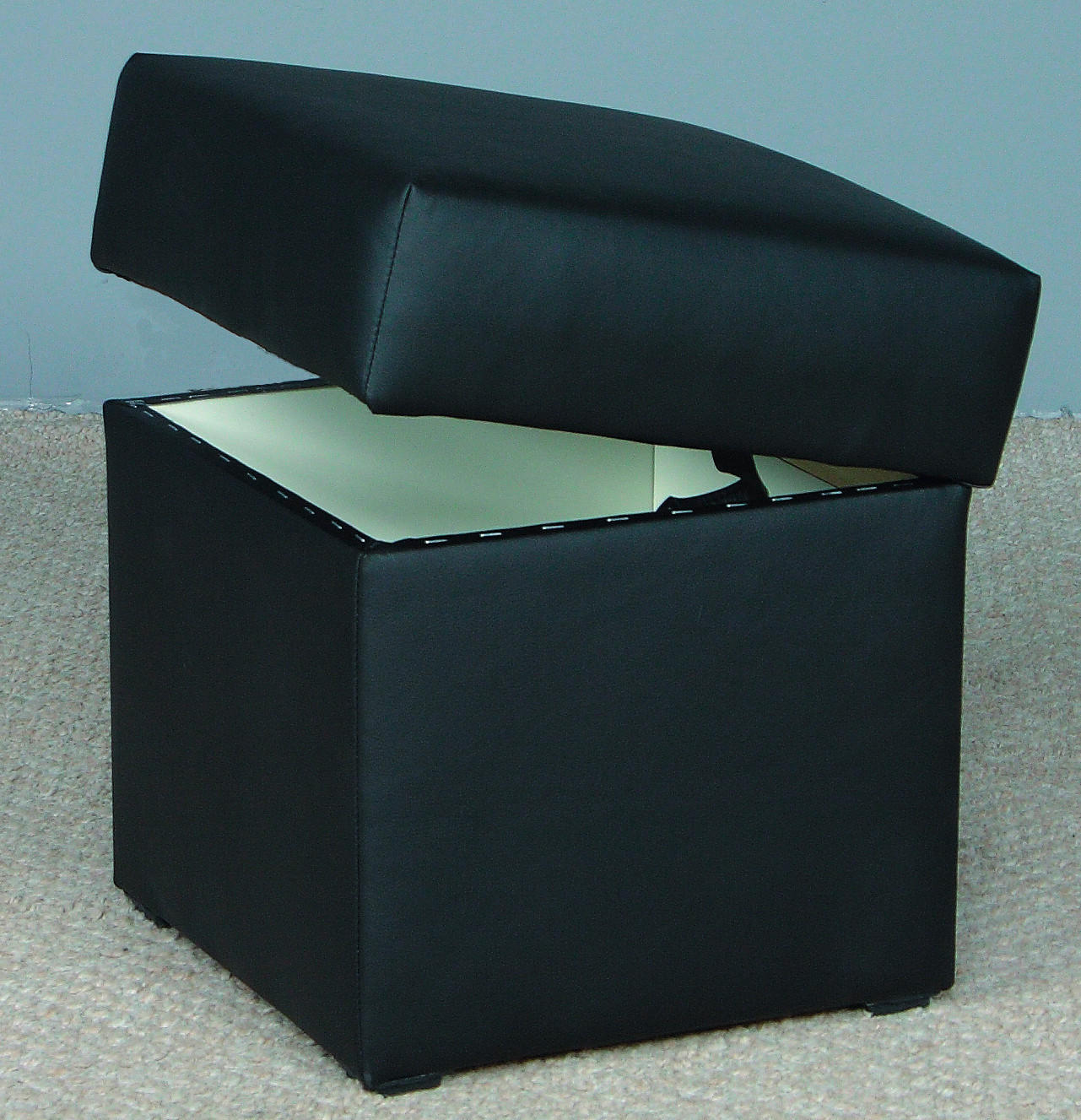 Thumbnail - Hocker Anca schwarz B/H/T: ca. 41x43x42 cm