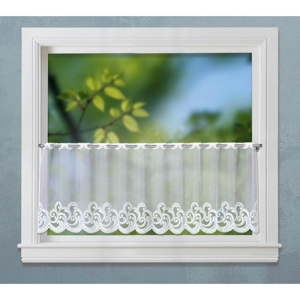 Thumbnail - POCOline Scheibengardine Belize weiß B/L: ca. 140x45 cm