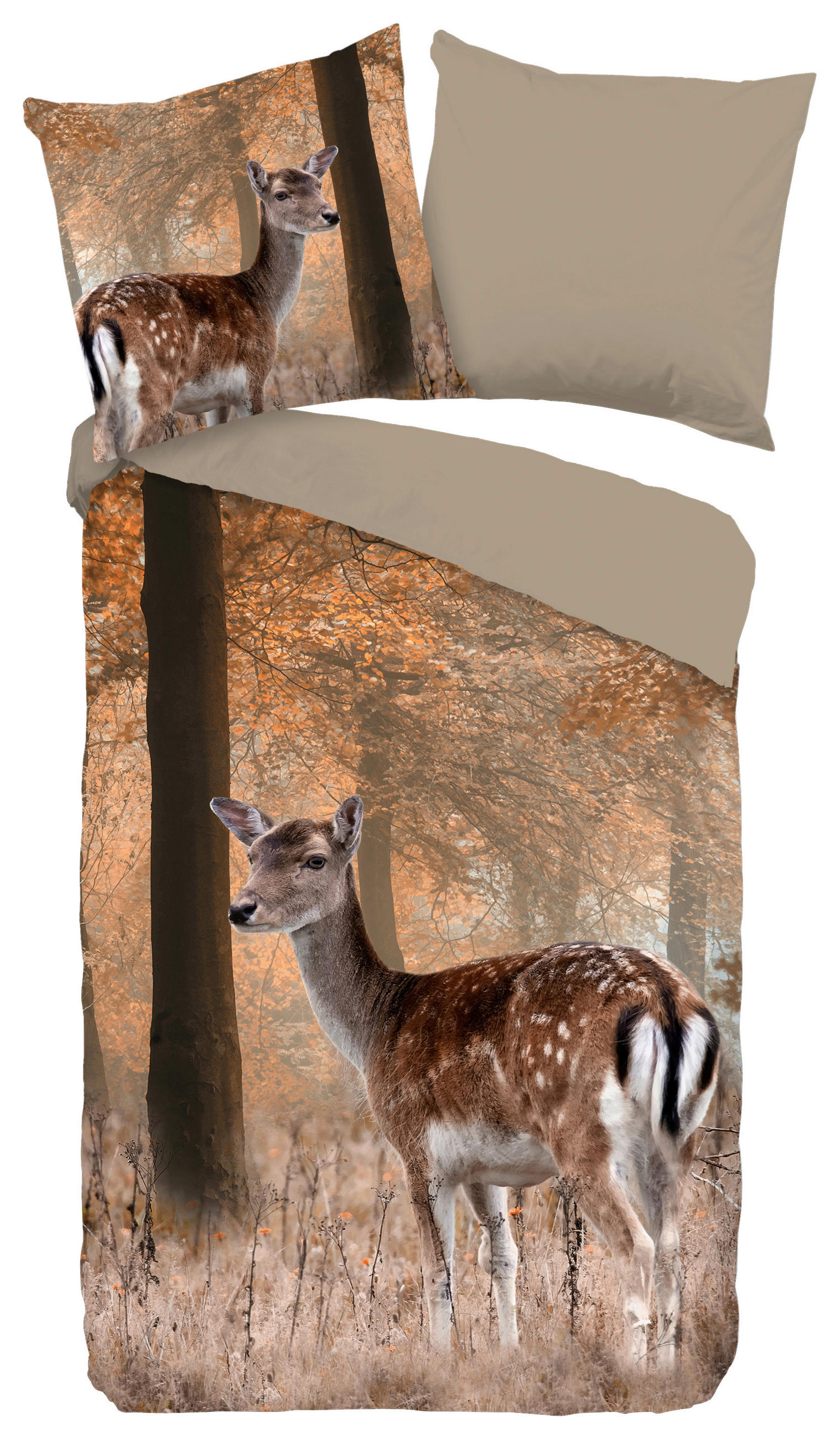 Baumwoll Bettwäsche Gavin braun Baumwolle B/L: ca. 200x200 cm