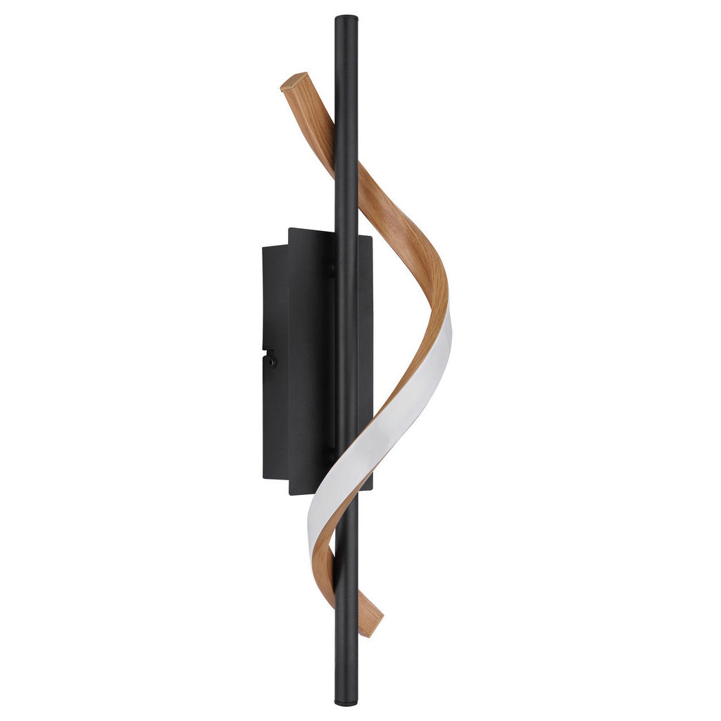 Thumbnail - GLOBO Wandleuchte schwarz dunkelbraun Opal Aluminium Kunststoff Metall B/H/L: ca. 13x46,5x10 cm 1 Brennstellen